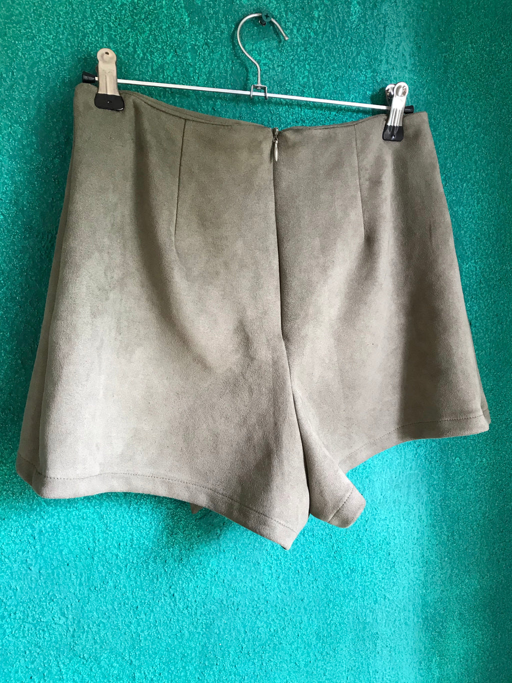 Charlotte Russe Suade High Waist Army Green Skort