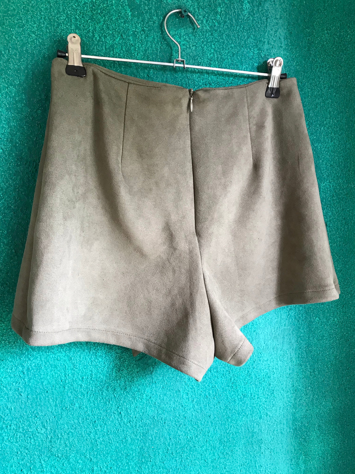 Charlotte Russe Suade High Waist Army Green Skort