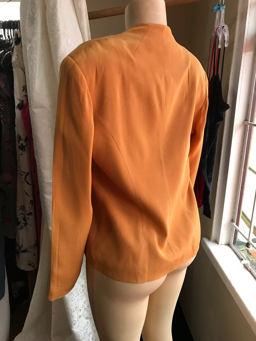 Vintage Gold 100% Silk Jacket - M