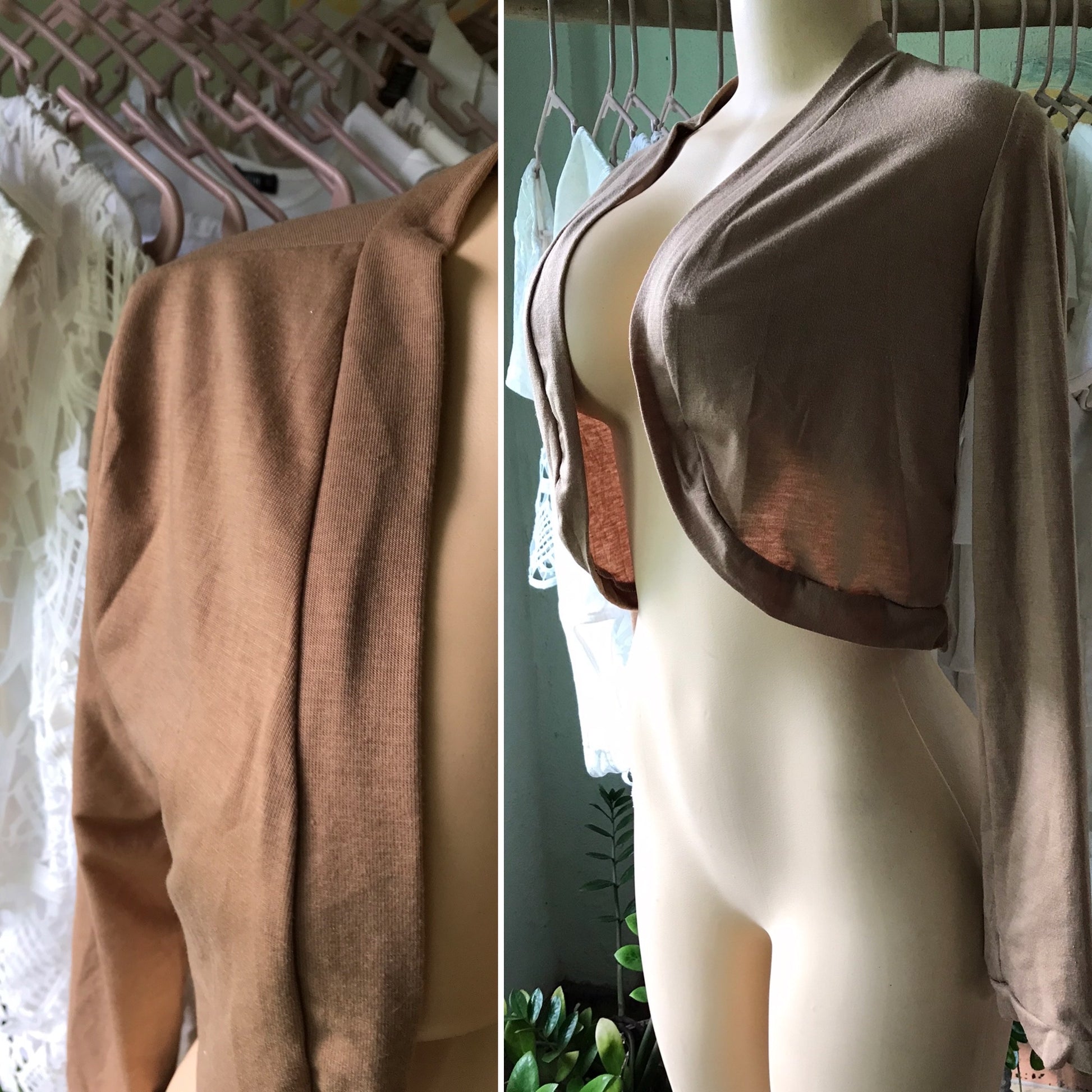 New Tag Sand Bolero Cardigan One Size