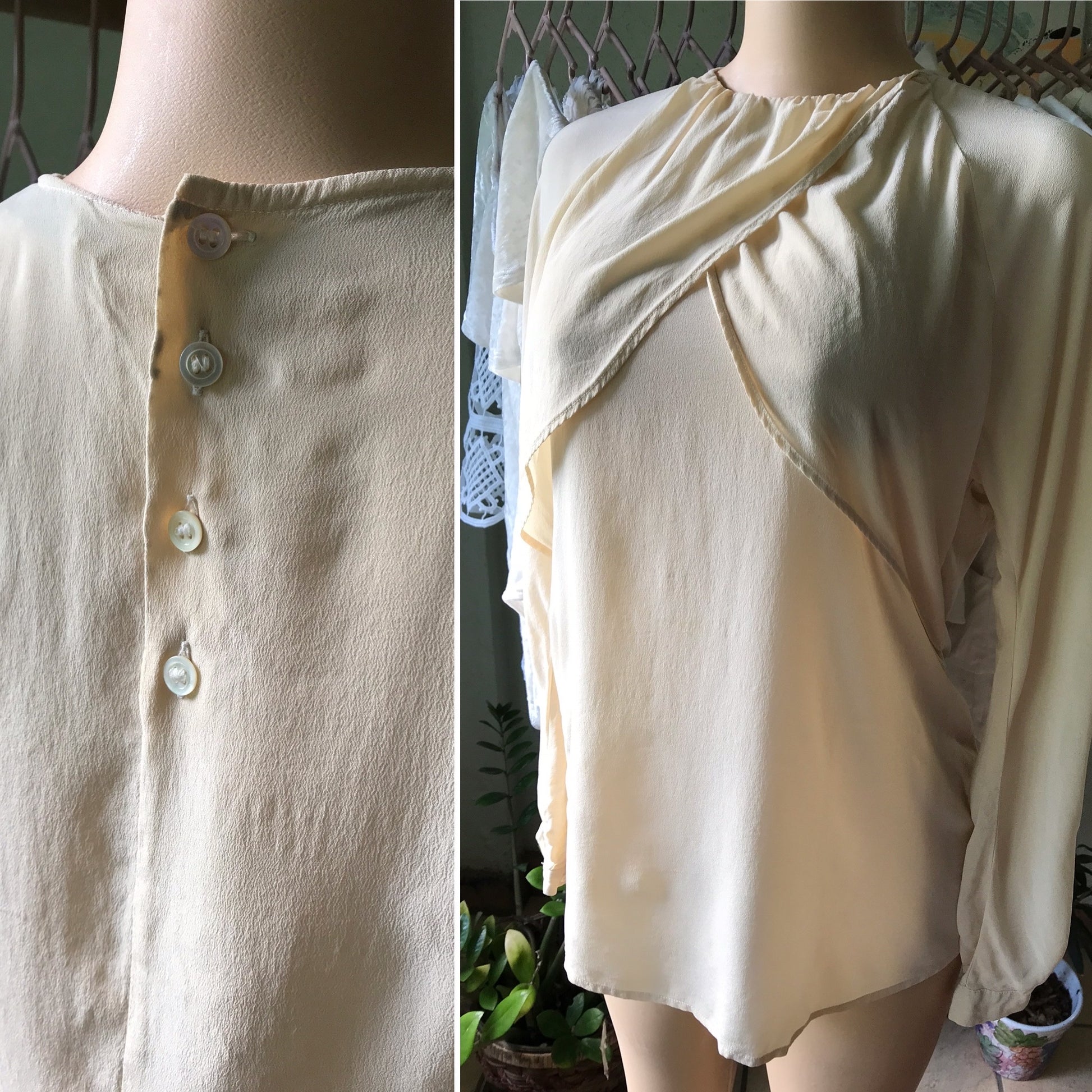 Giorgio Armani Silk Cream Ladies Blouse