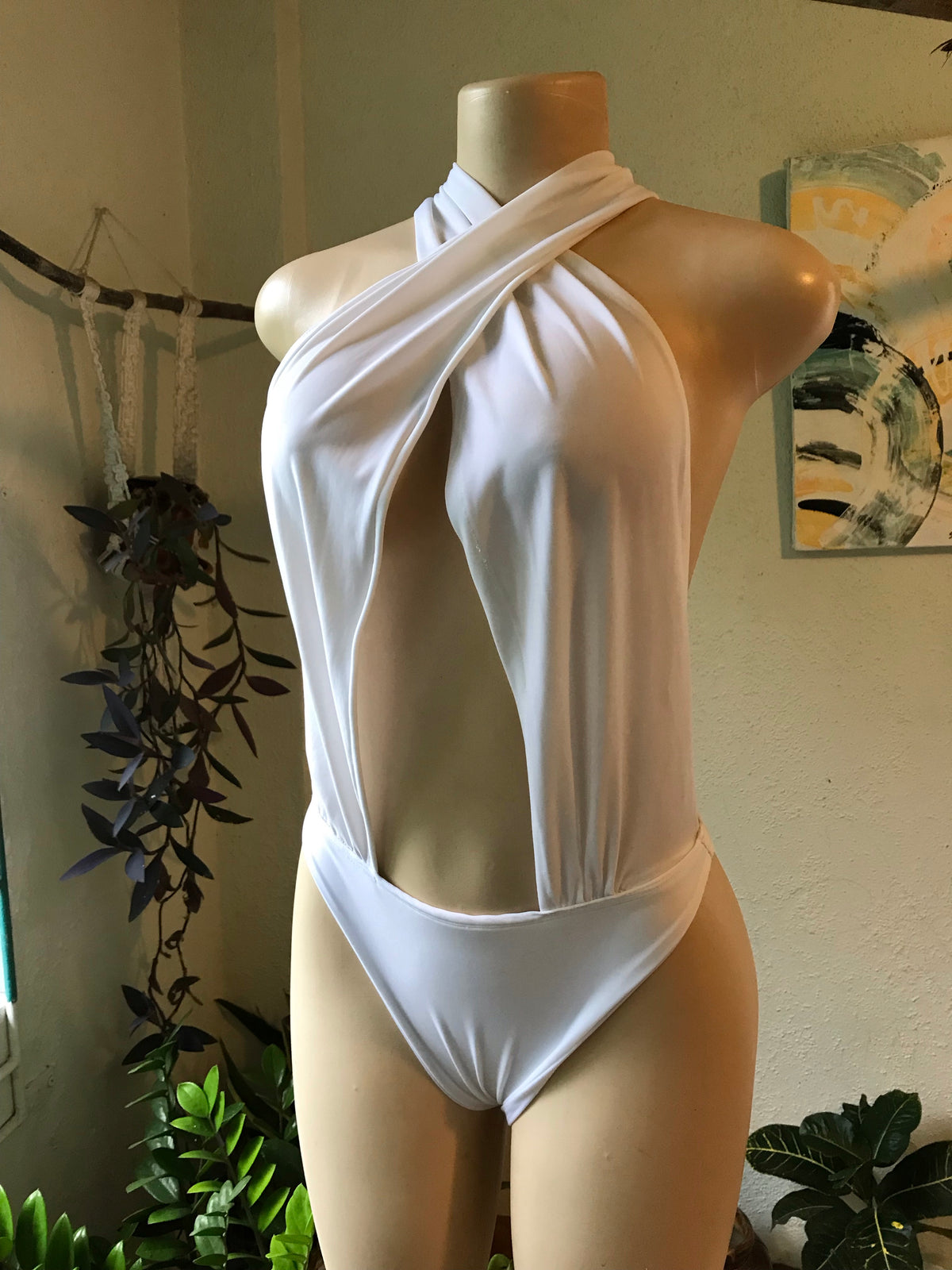 White Flexi Tie Swim Wear