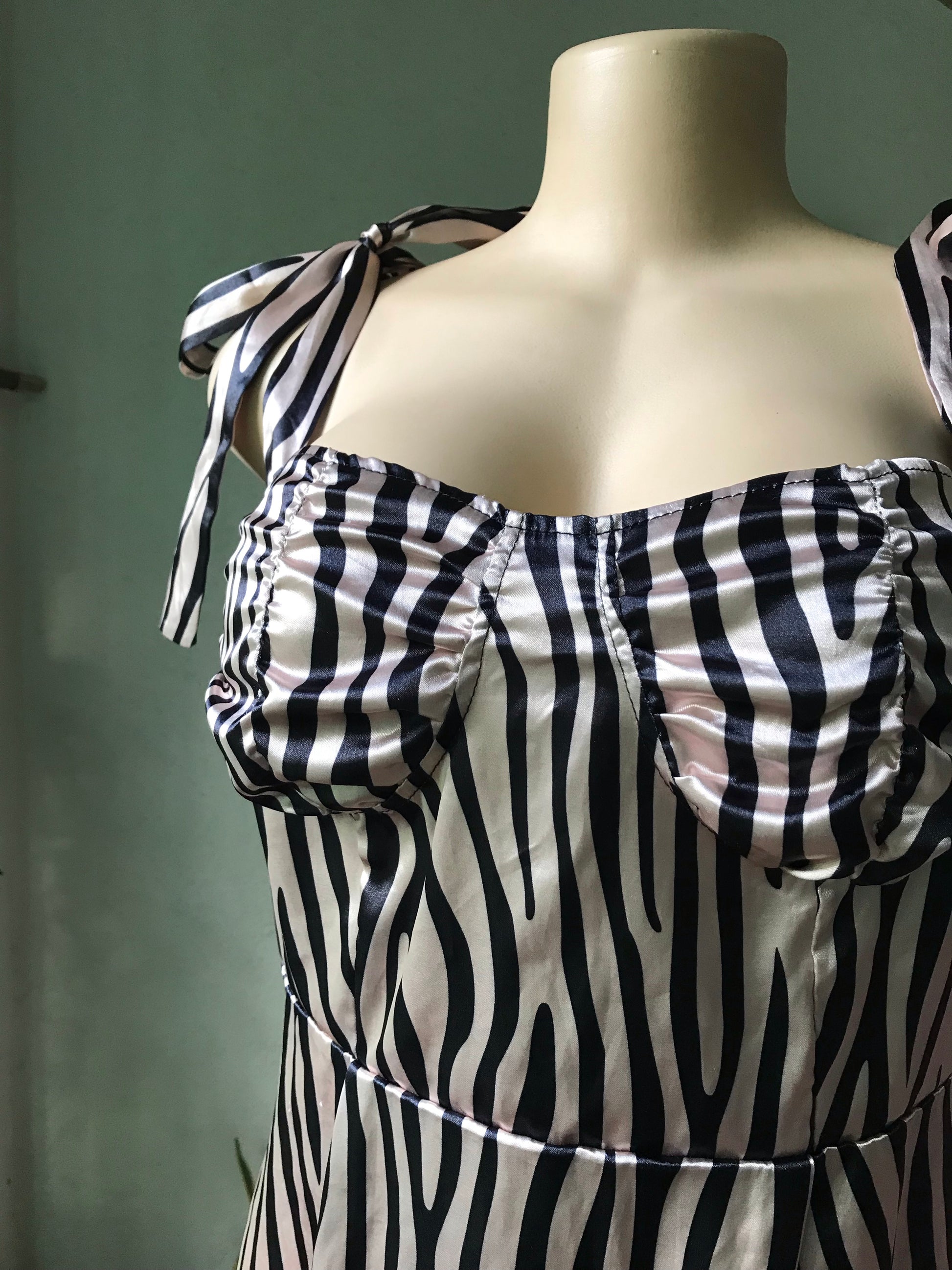 Silky Tiger Stripe Occasion Dress