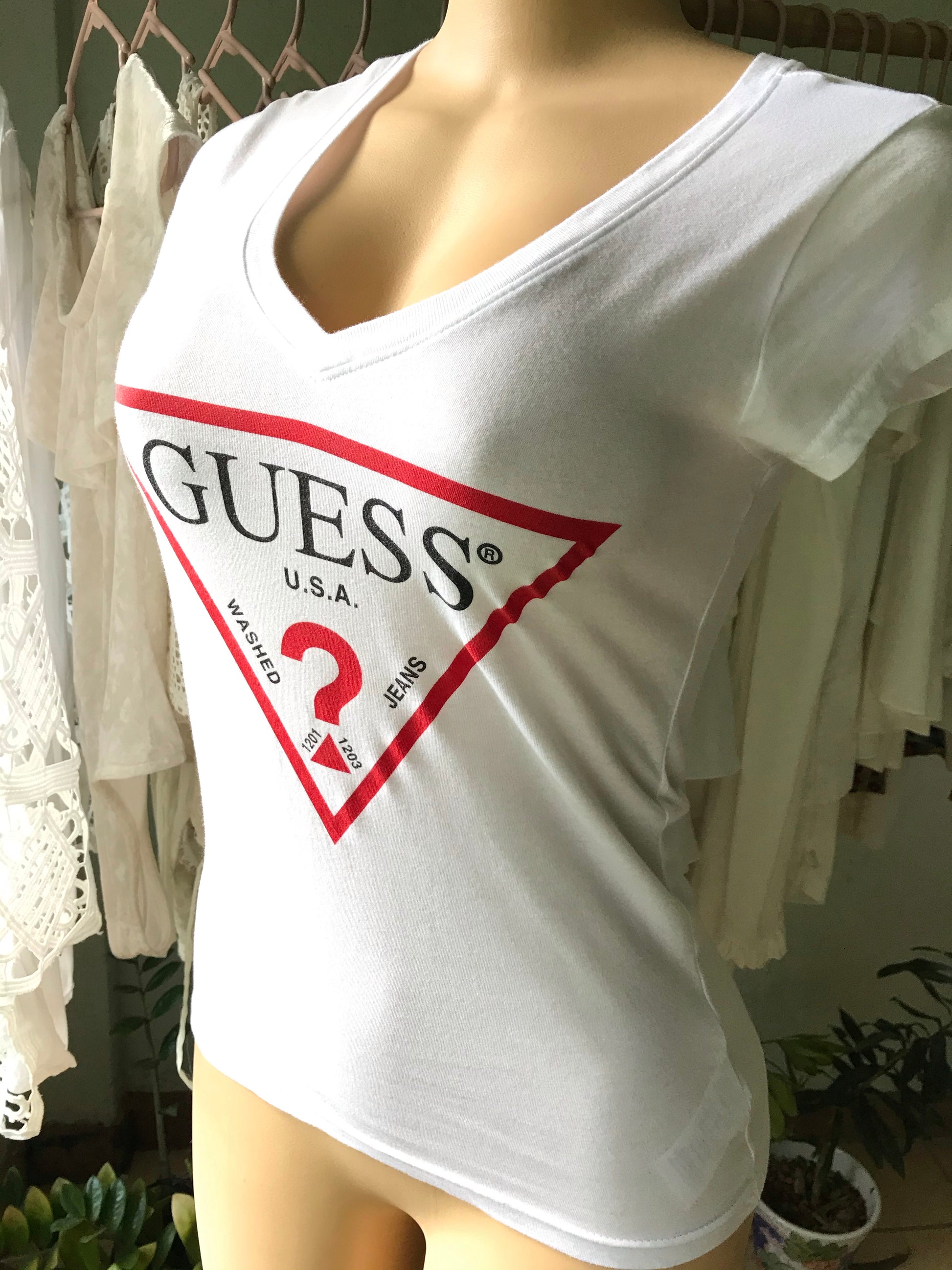 GUESS White Baby Tee