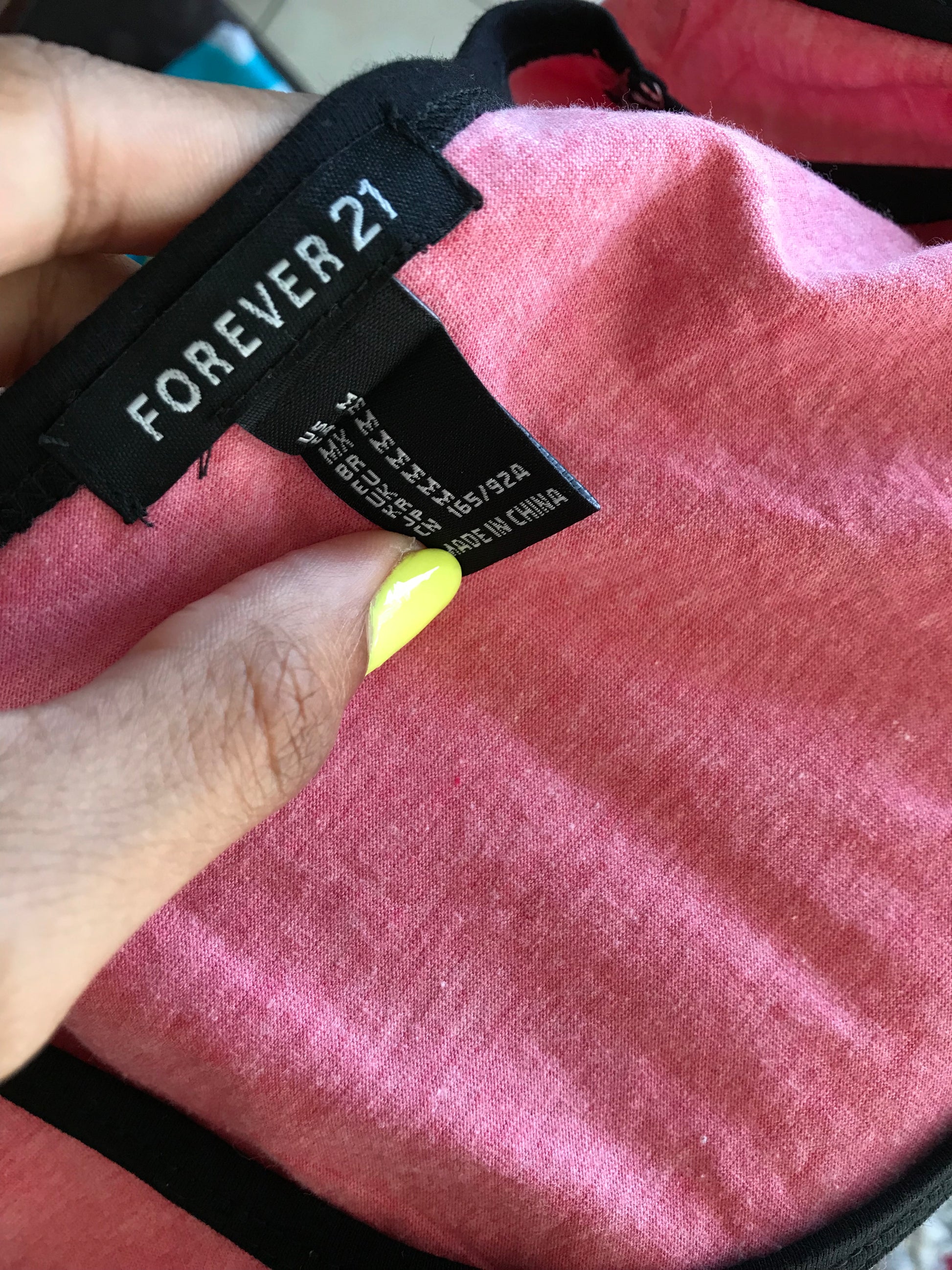 New Forever 21 Coral California Waves Sleeveless Tank Tee Unisex - M  +++
