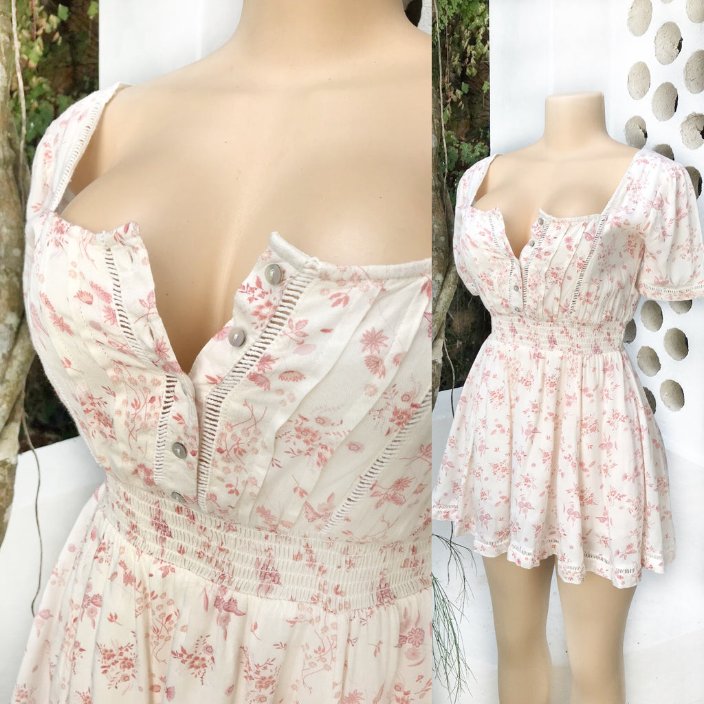 Free People Floral Babydoll Dress