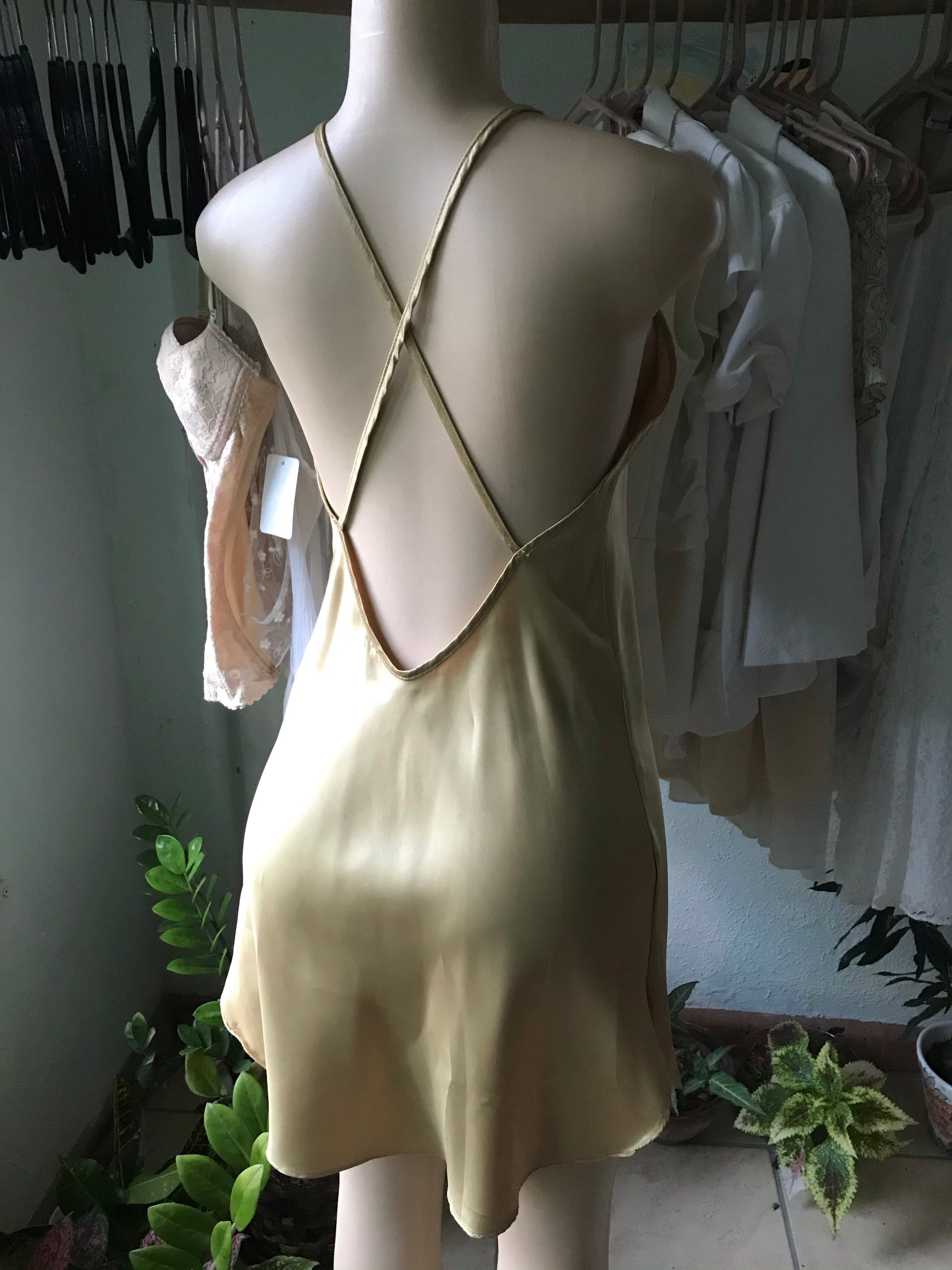 Vintage Gold Slip Dress