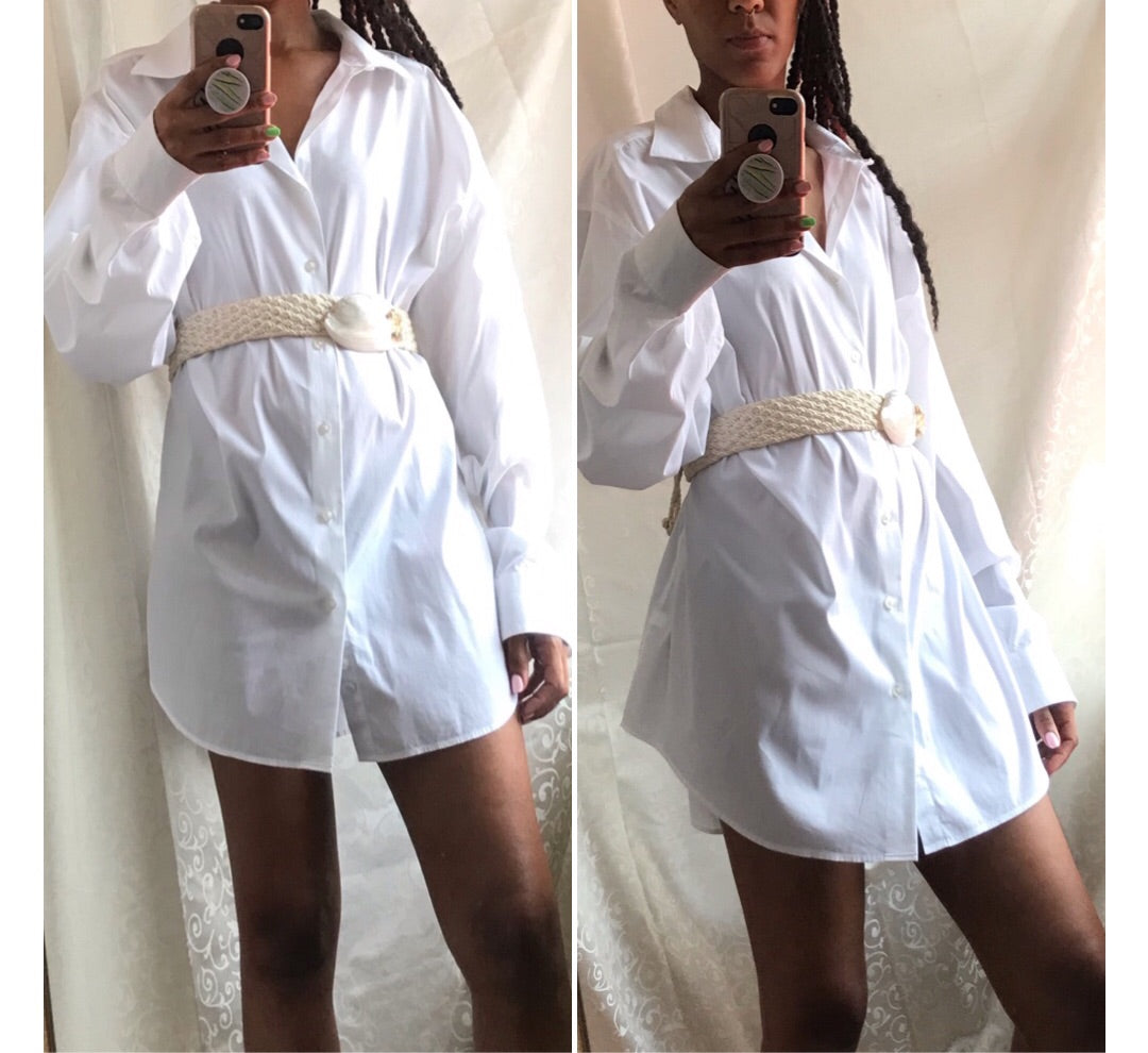 Classic Oversized Men's White Shirt Long Sleeve ,,,