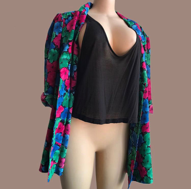 Vintage Pop Floral Light Jacket >>> L-XL