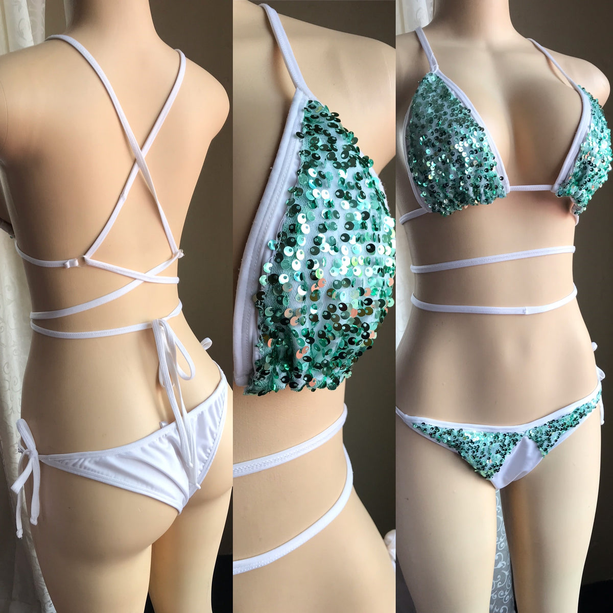 Mermaid Sequin Novelty Bikini Set