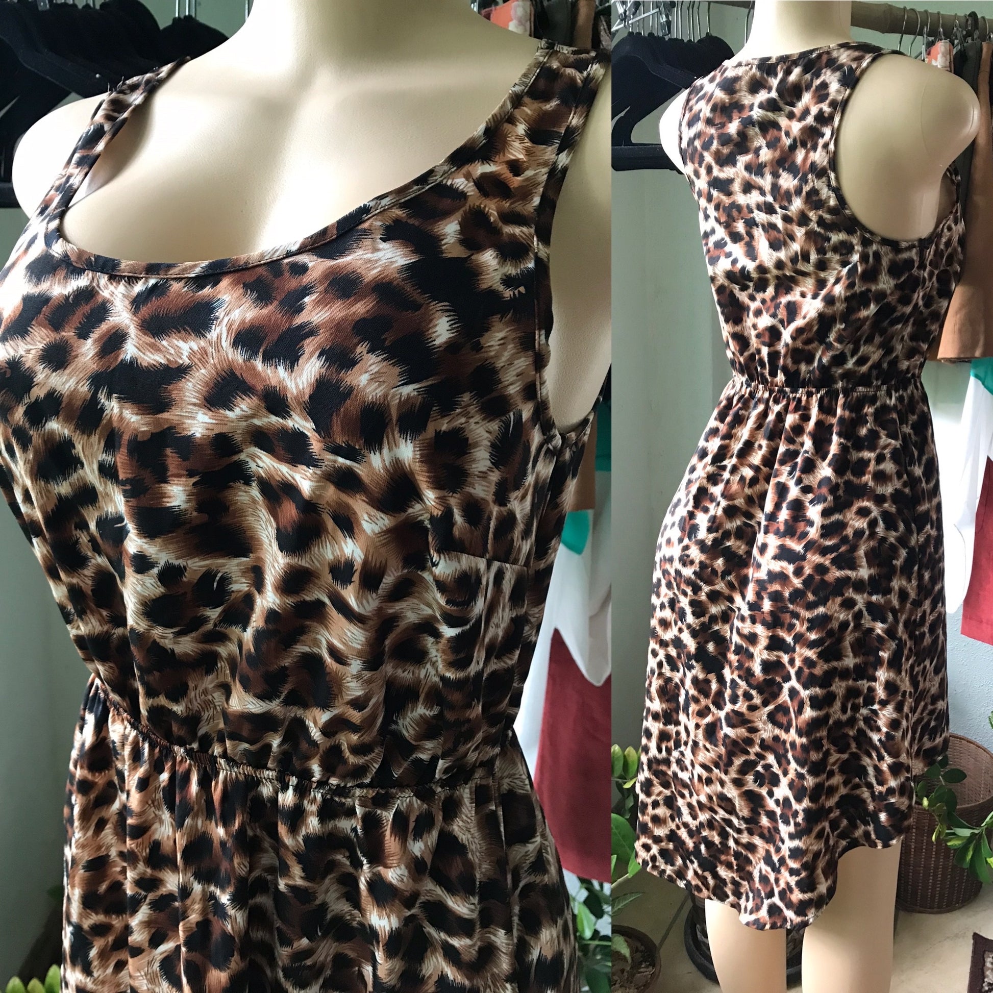 Sheer Cheetah High Low Dress