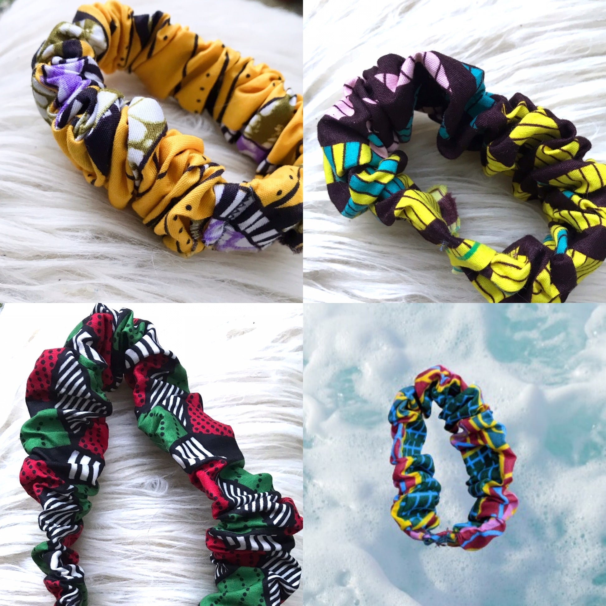 Novelty African Ankara Scrunchies & Headbands