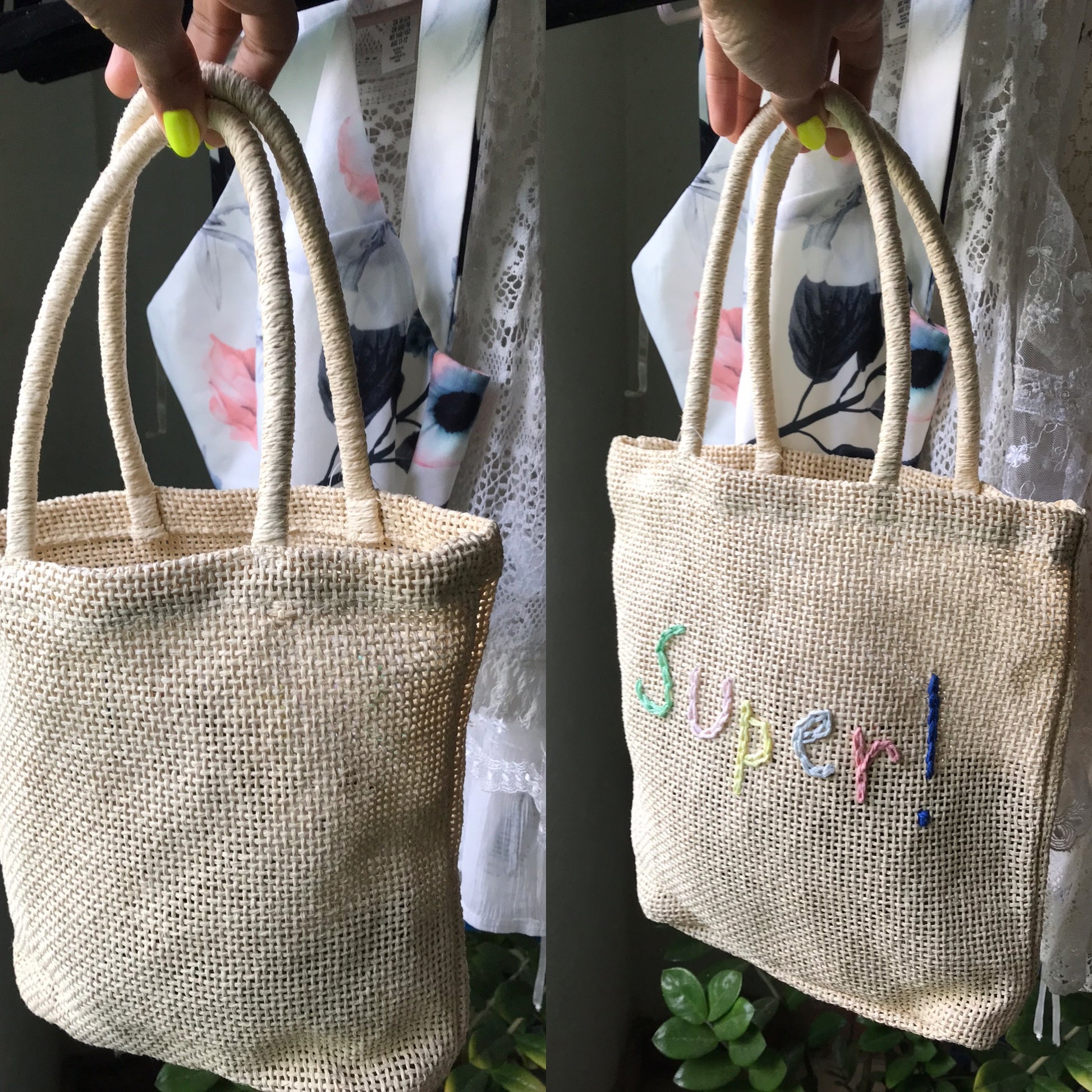 Beach bag woven