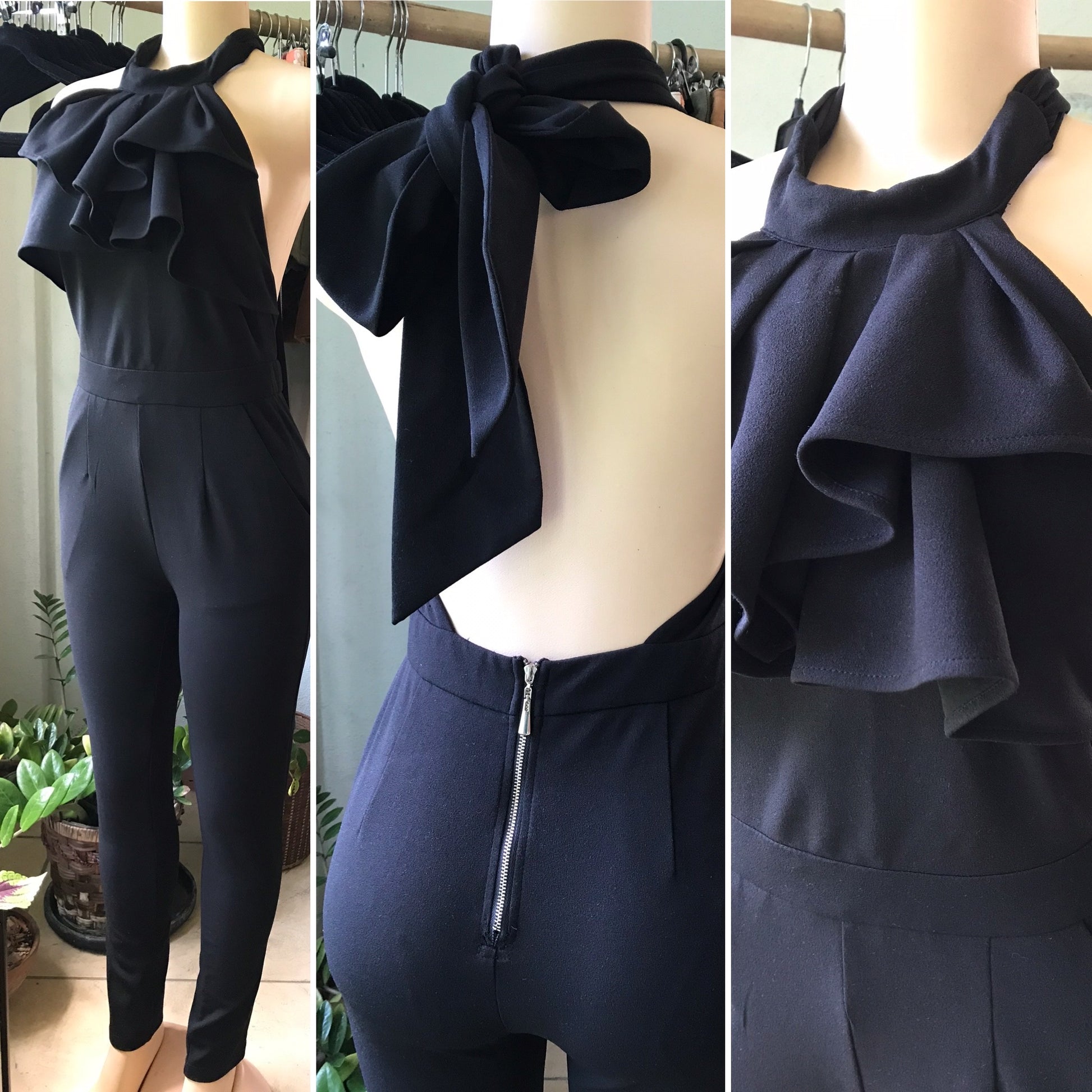 Black Backless with Pockets