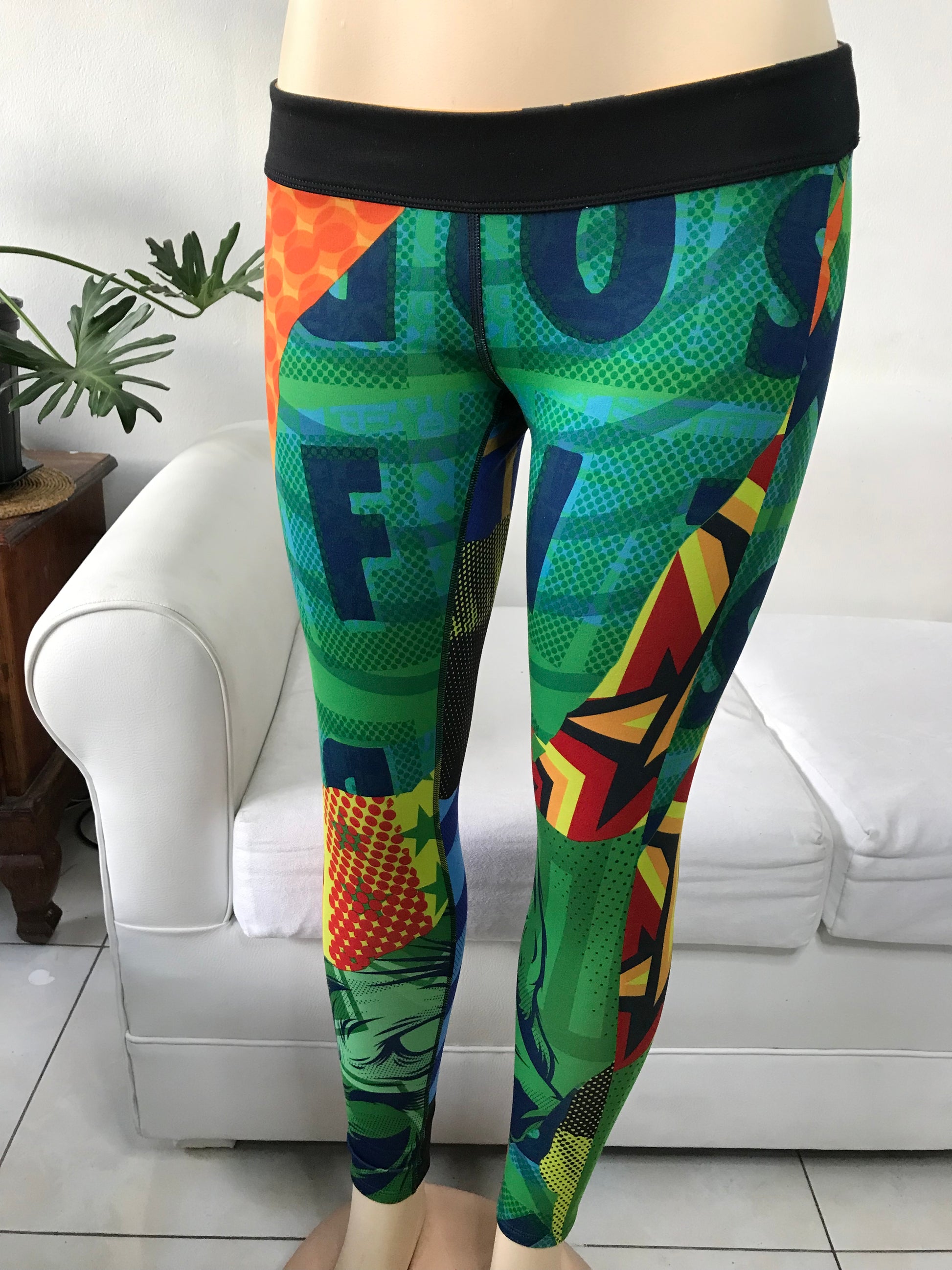 Reebok Crossfit Pop Print Leggings Reversible - S