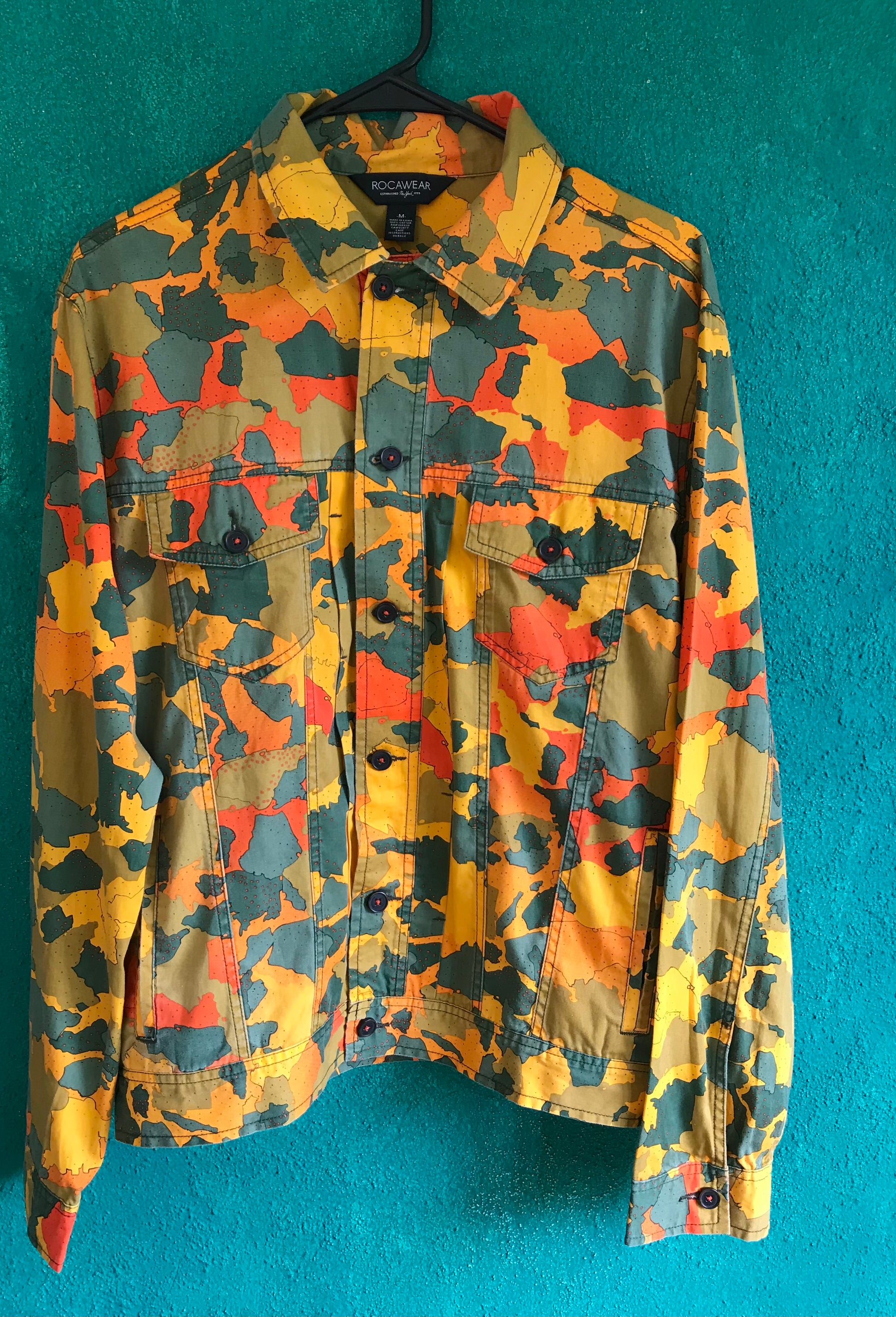 Rocawear Men's Orange Print Jacket