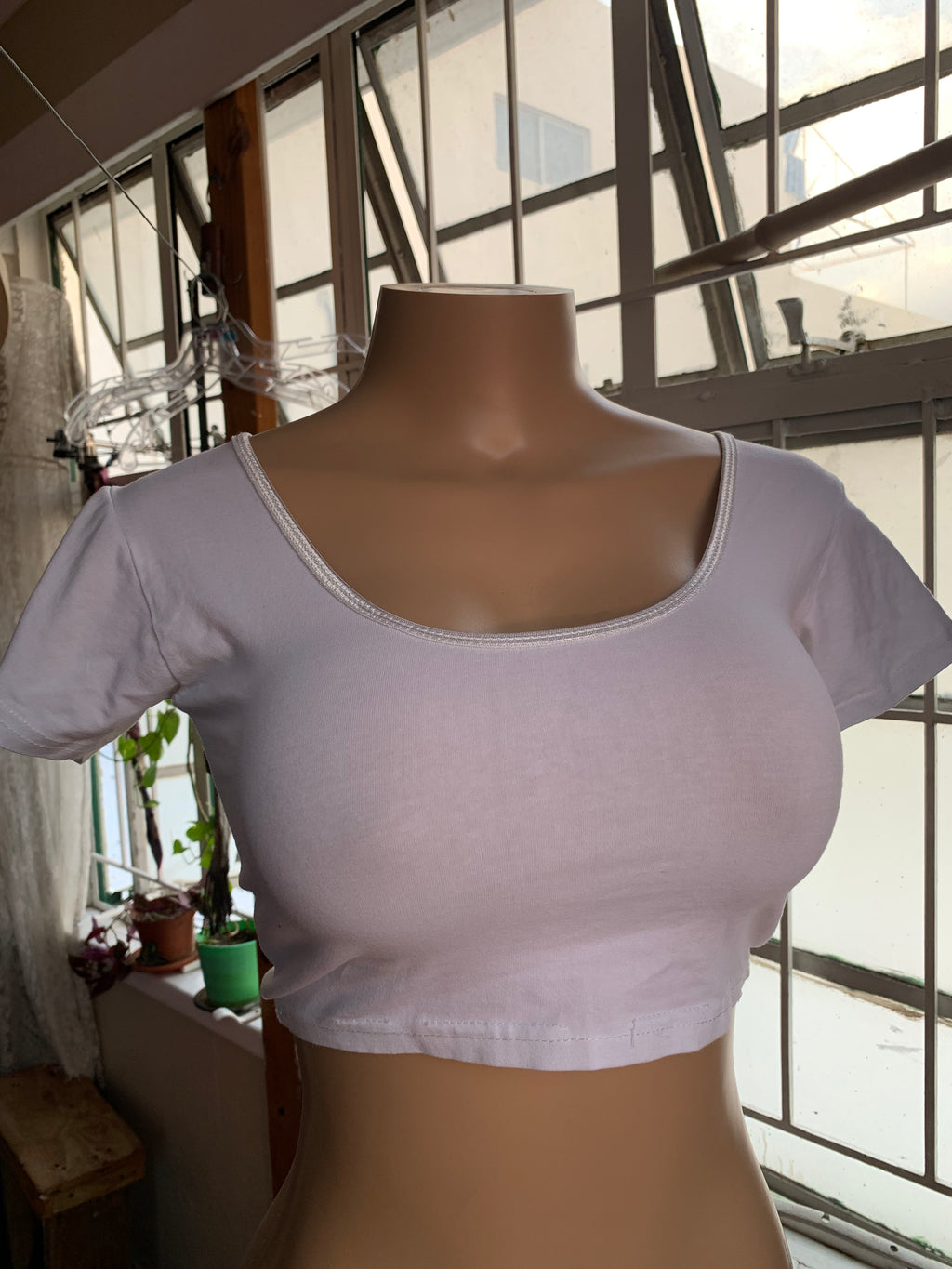 Basic White Short Sleeve Crop Top - S/M ...