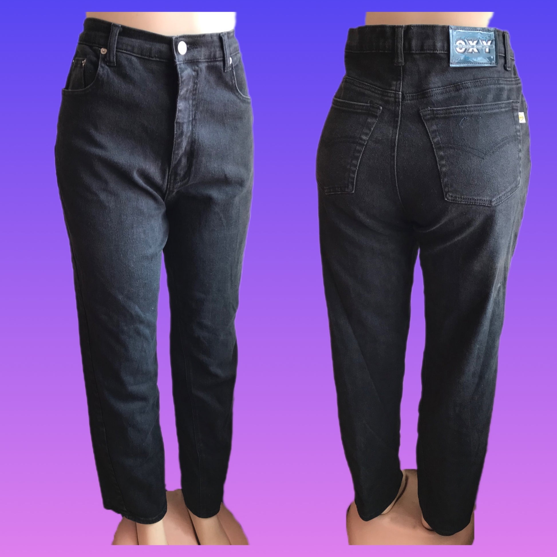 Vintage Black Mom Jeans - W33 / L