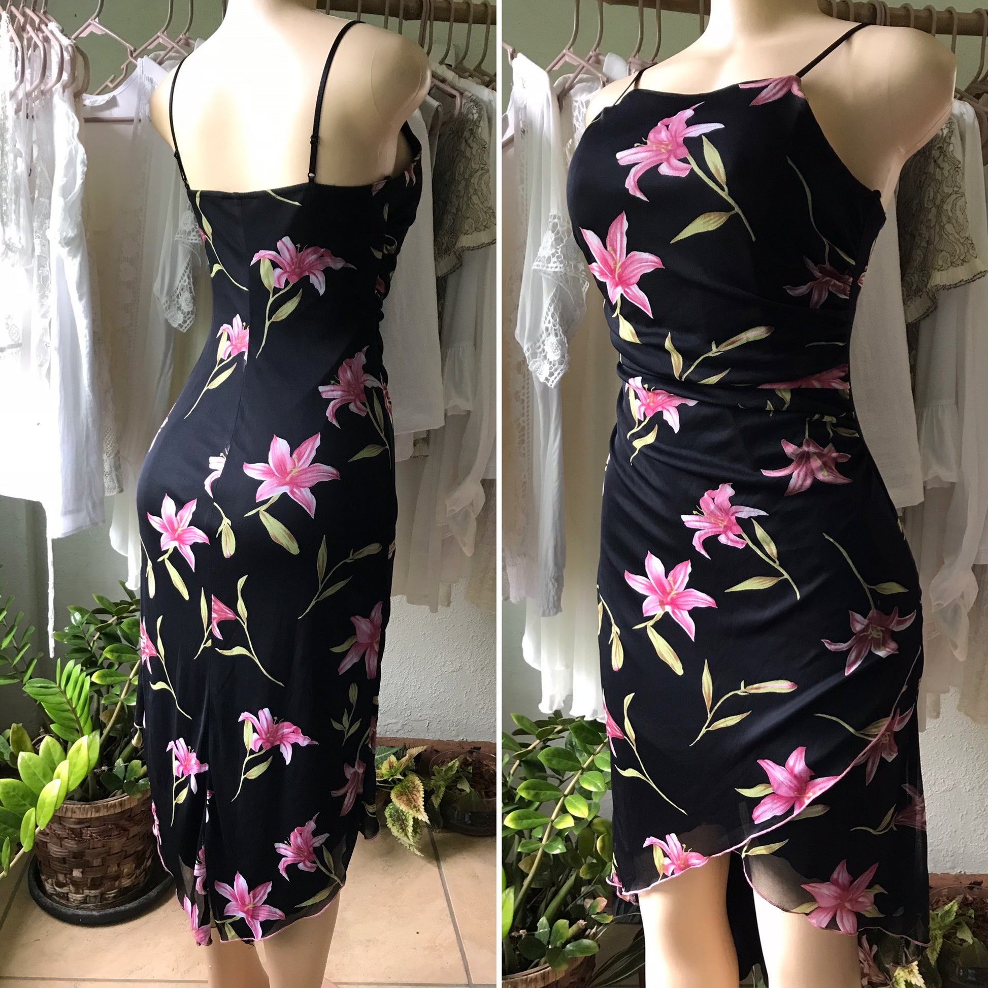 80s Orchid Spaghetti Strap Dress