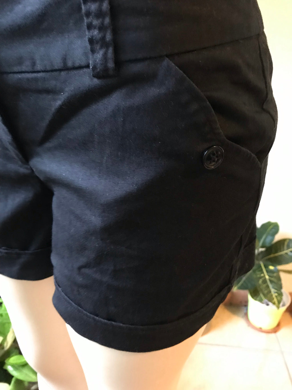 Black Cuffed Shorts