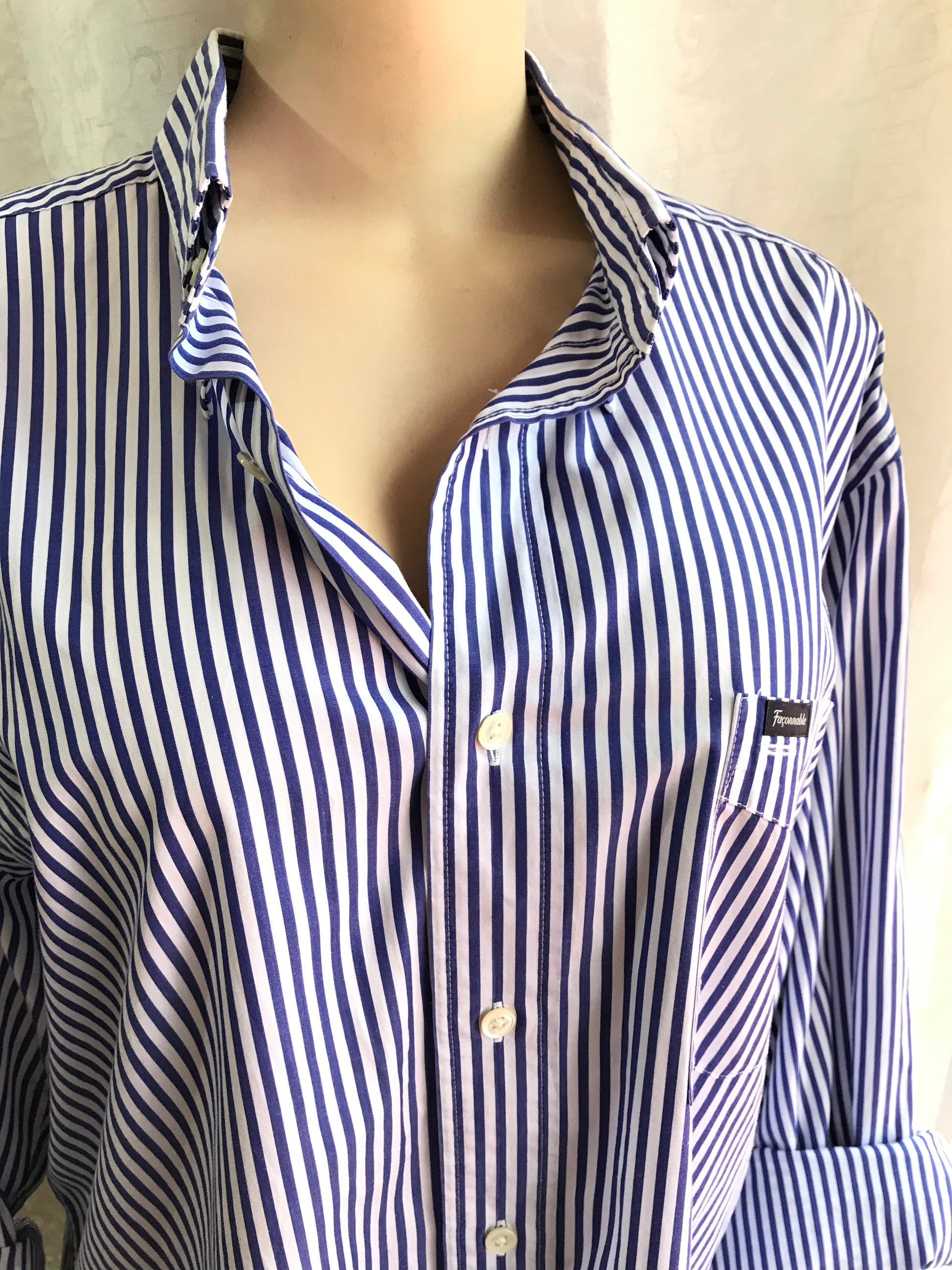 Men's blue Stripe shirt bt