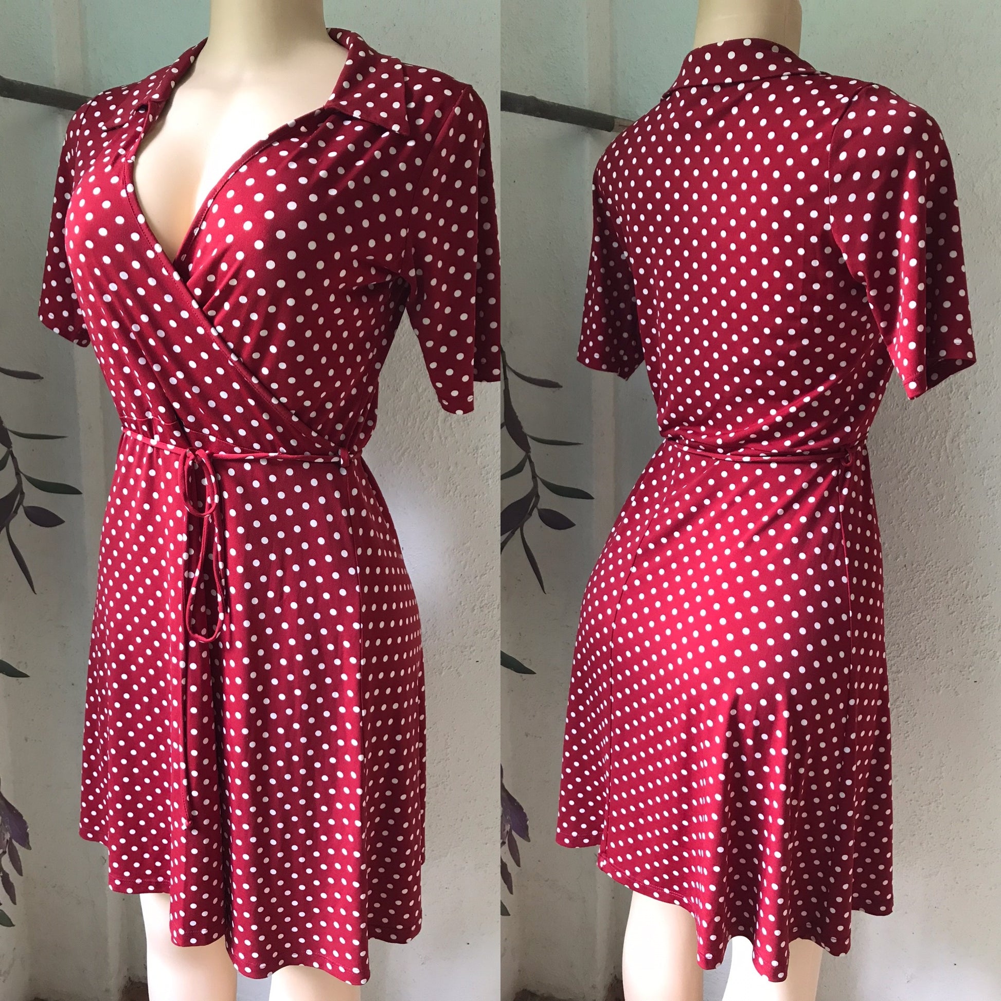 Red Polka Dress Stretchy
