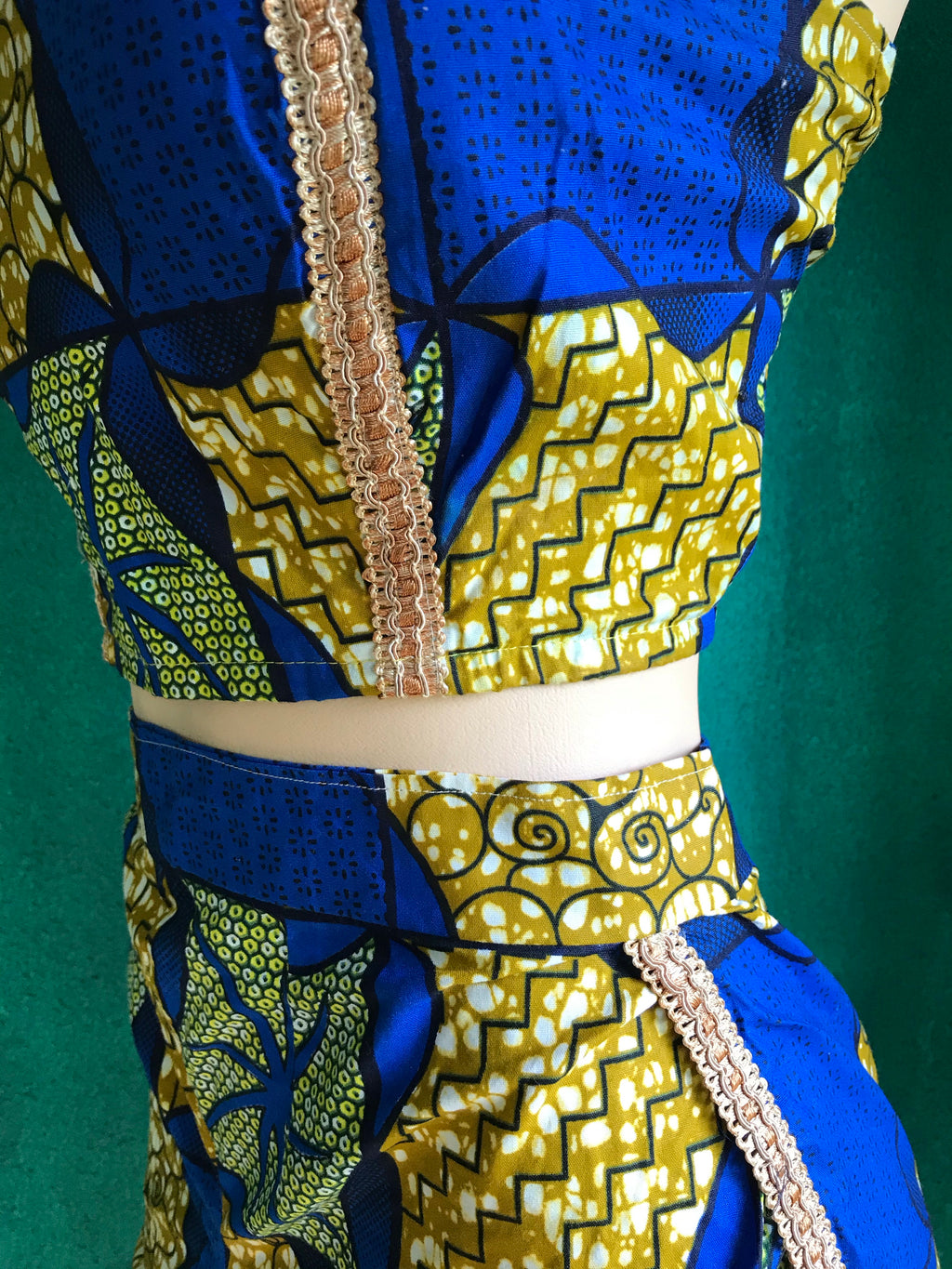 African Ankara Split Shorts Set