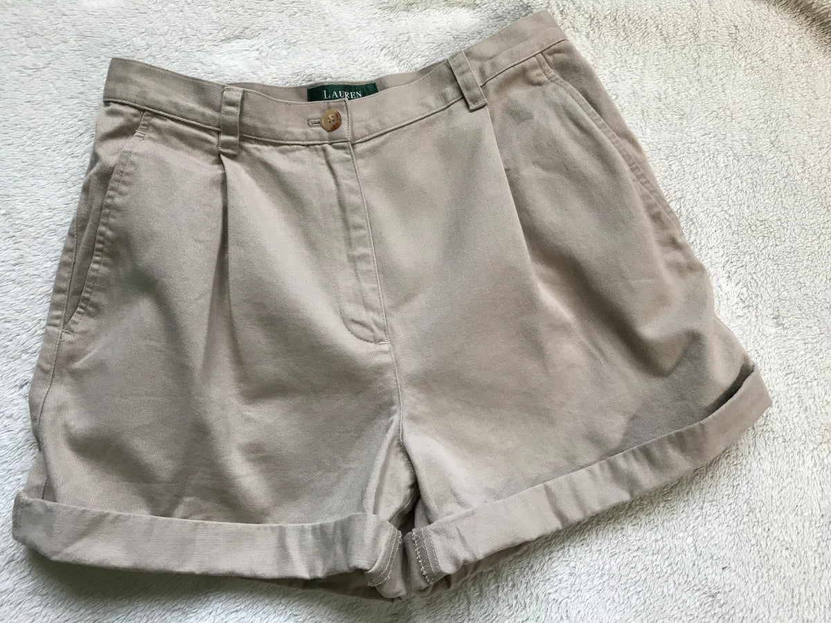 Vintage Khaki Ralph Lauren High Waist Shorts