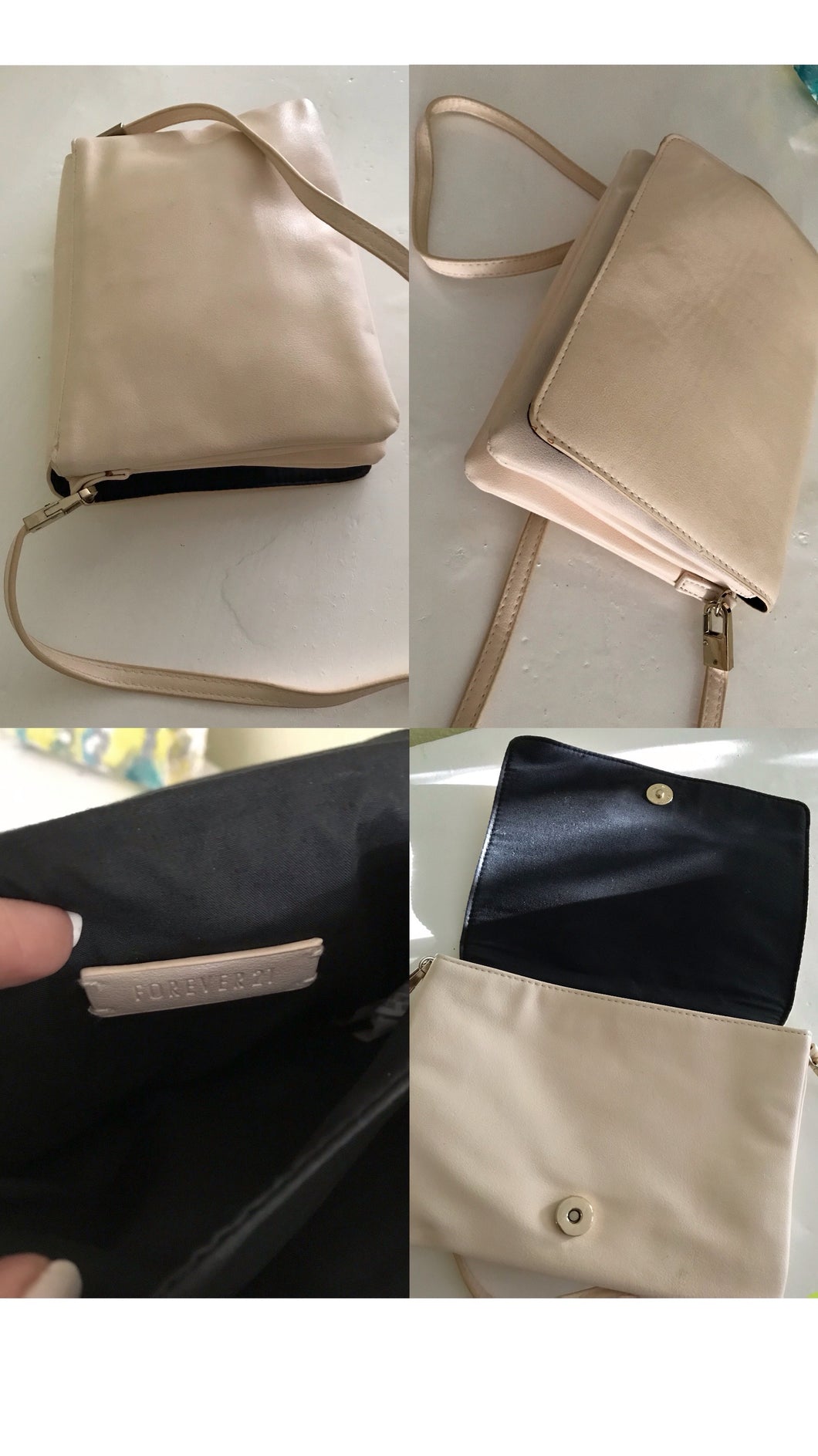 Forever 21 Nude Crossbody Bag