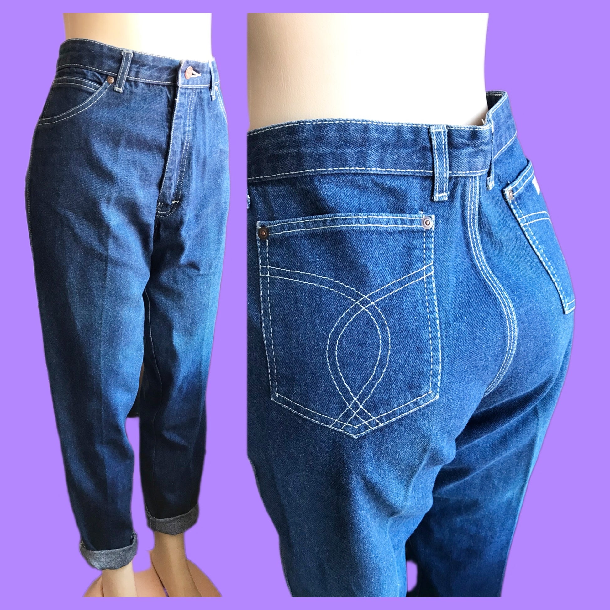 Retro High Waist Vintage Denim Jeans