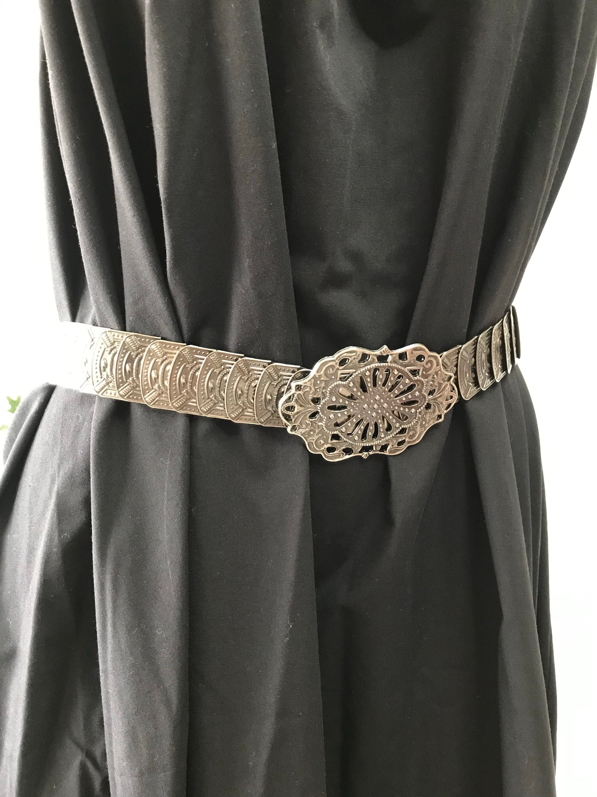 Vintage Statement Metal Belt Stretchy