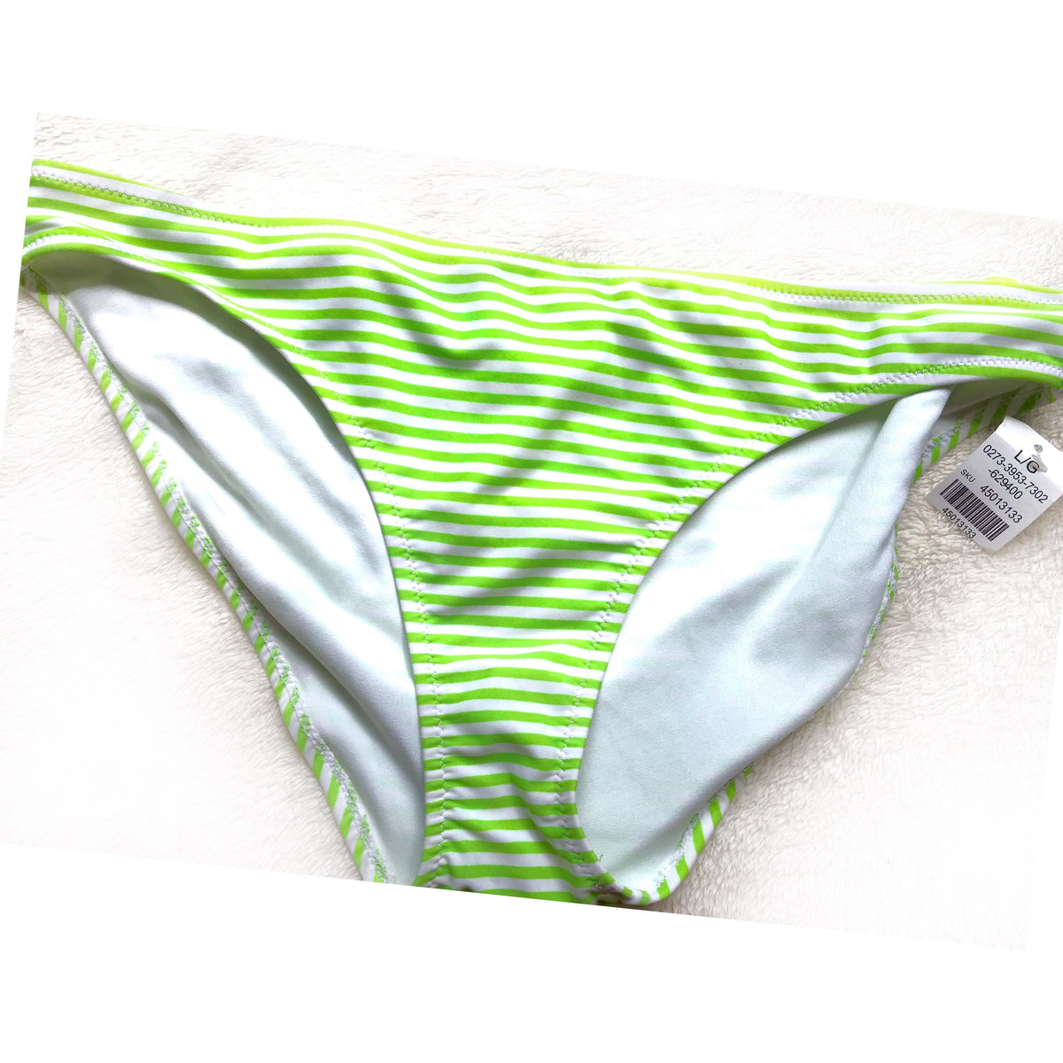 New Neon Green Stripe Swim Suit Bottom