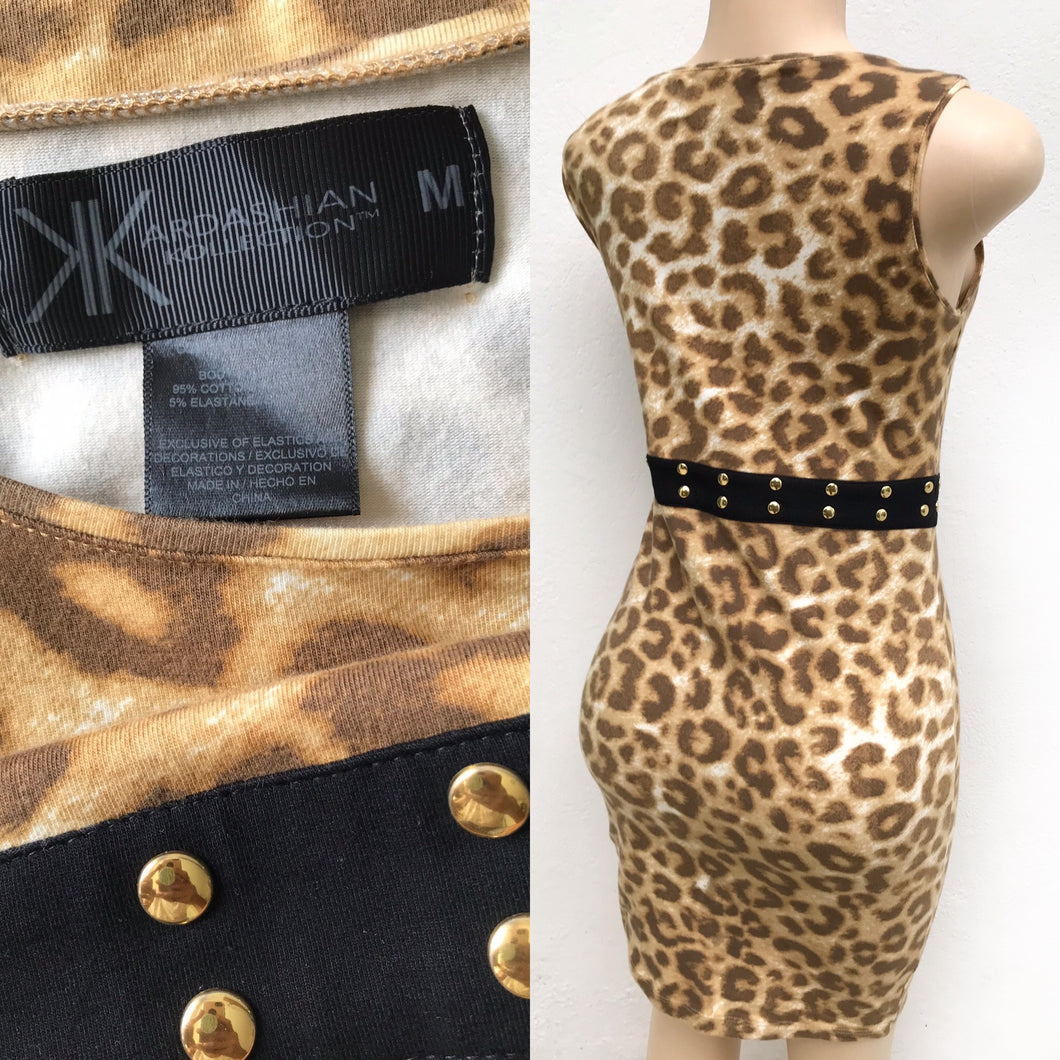 Kardashian Kollection Cheetah Print Bodycon Dress