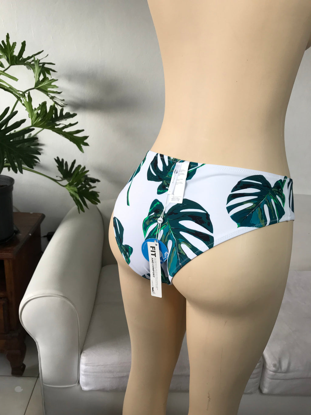 New Tag Monstera Bikini Bottom - M