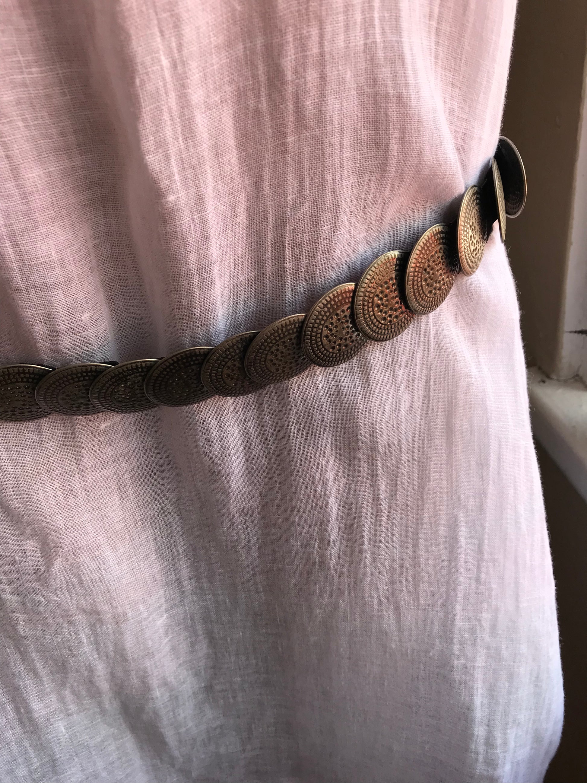 Vintage Silver coin belt stretch