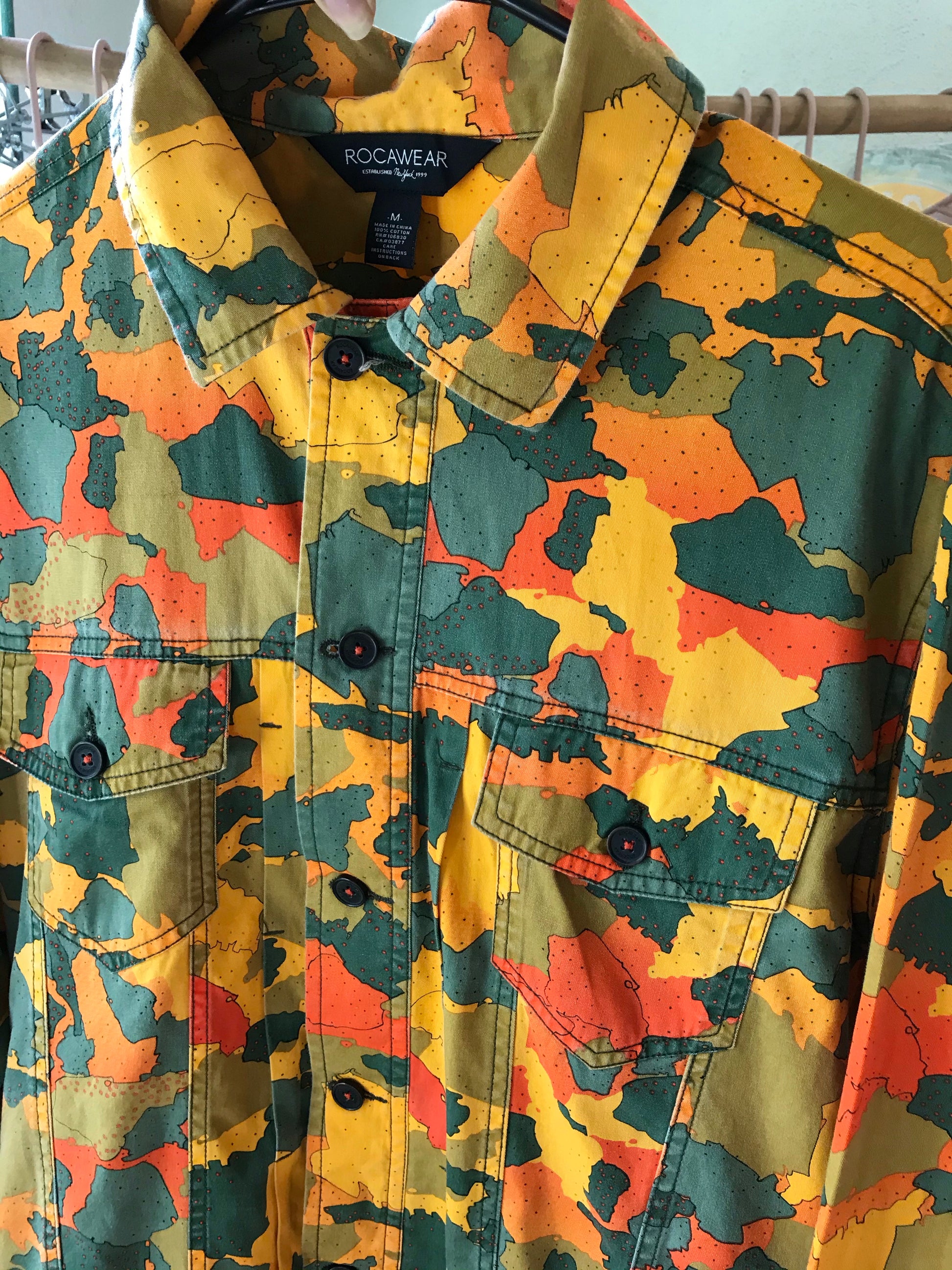 Rocawear Men's Orange Print Jacket