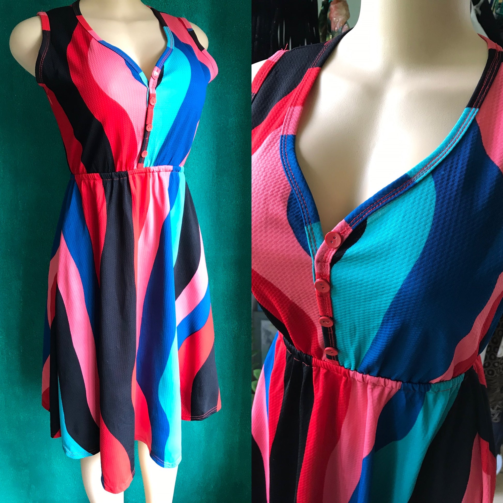 Retro Print Dress