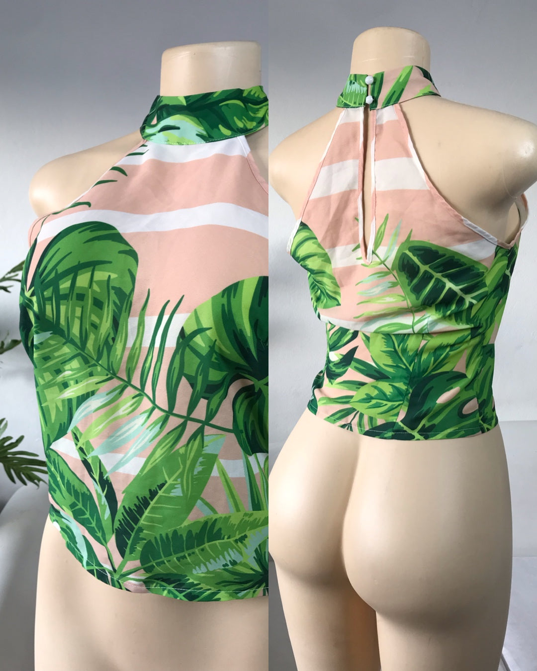 Banjul Graphic Leaf Print Top