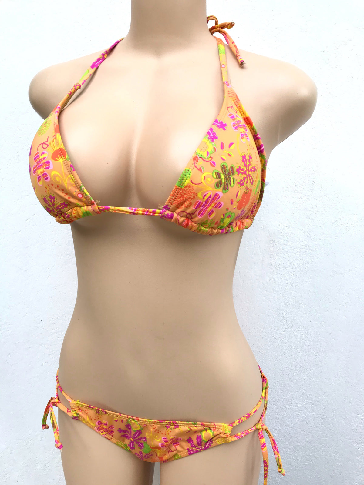 New Orange Flower Bikini Set