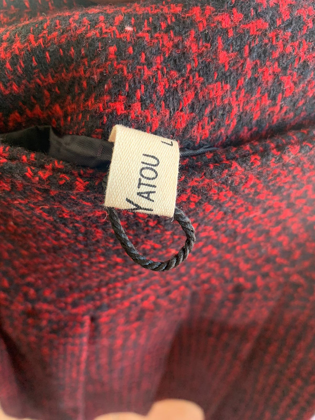 Retro Clueless Pleat Skirt Tweed Red - L ^^^