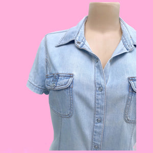 Vintage Faded Glory Classic Denim Shirt