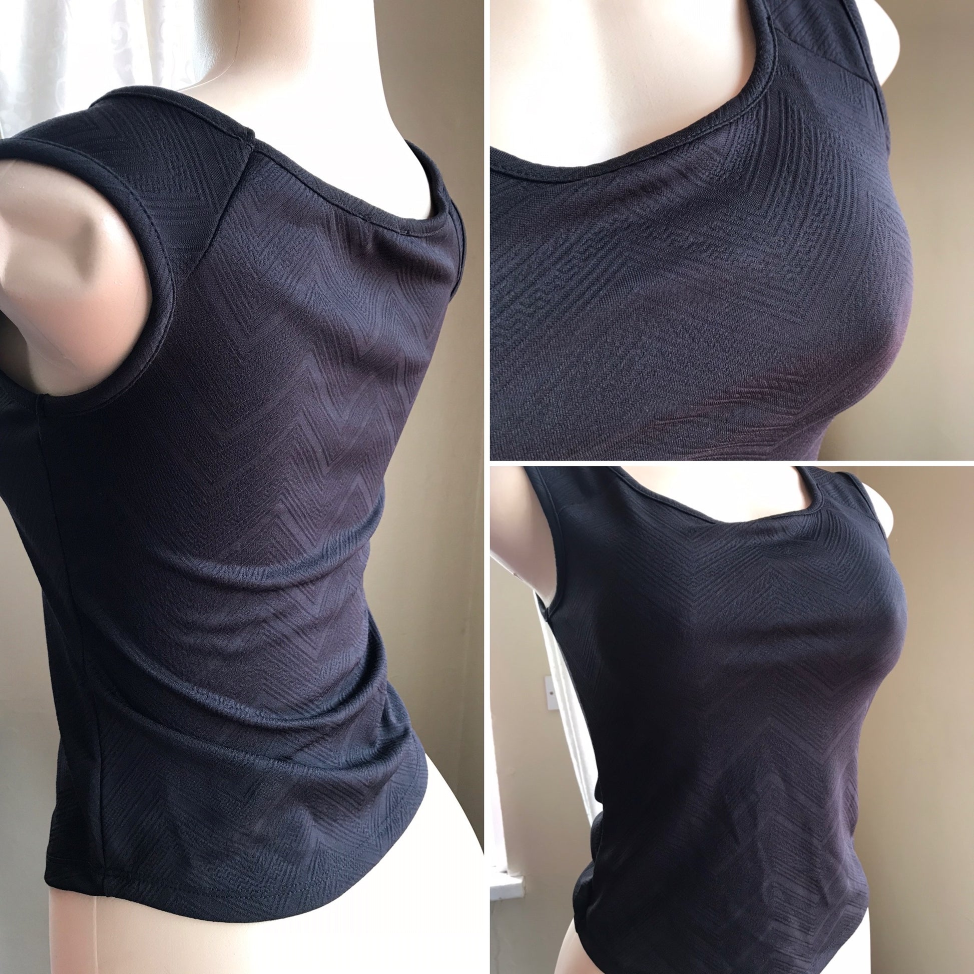 Forever 21 Zigzag Embossed Sleeveless Top Work/Play - S