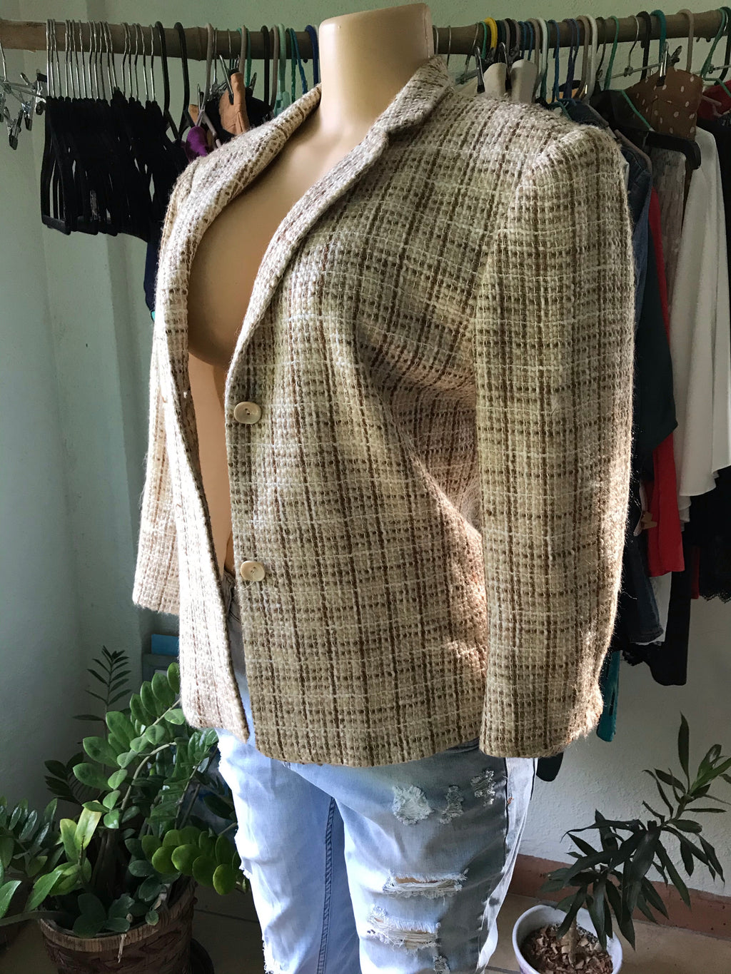 Vintage Wool Woven Blazer