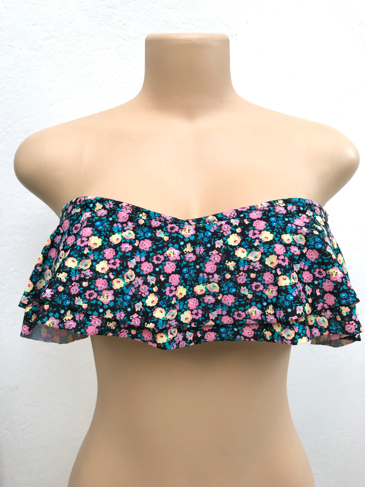 Forever 21 Ruffle Floral Bikini Top