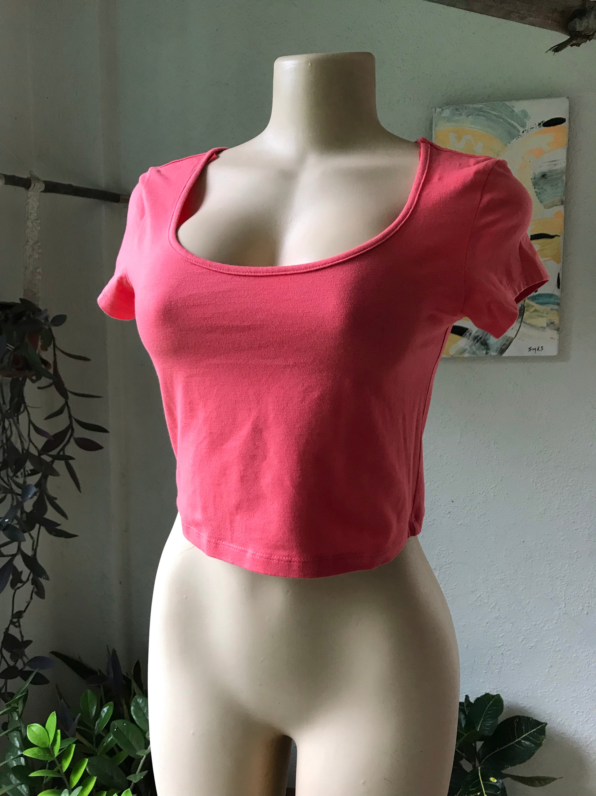 Basic Coral Crop Top