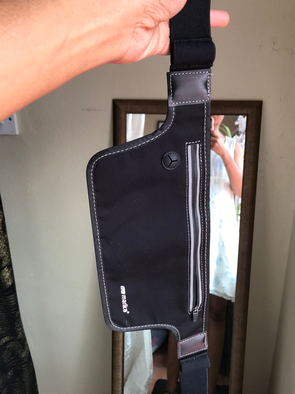 Black Utility Pouch / Fanny Pack Reflective Detail - Adjustable