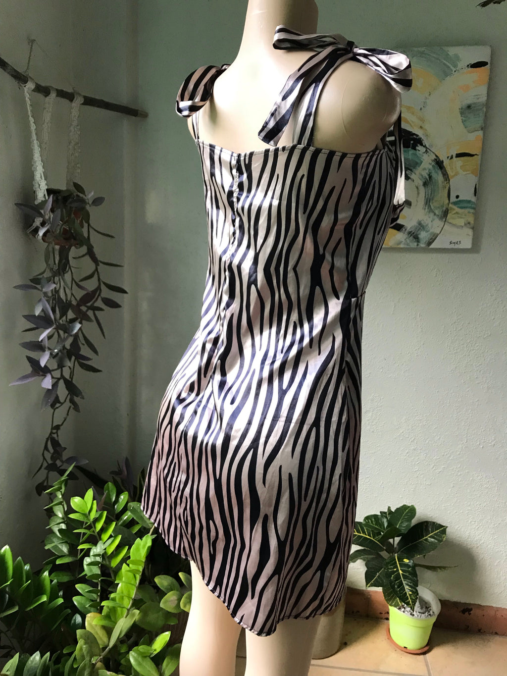 Silky Tiger Stripe Occasion Dress