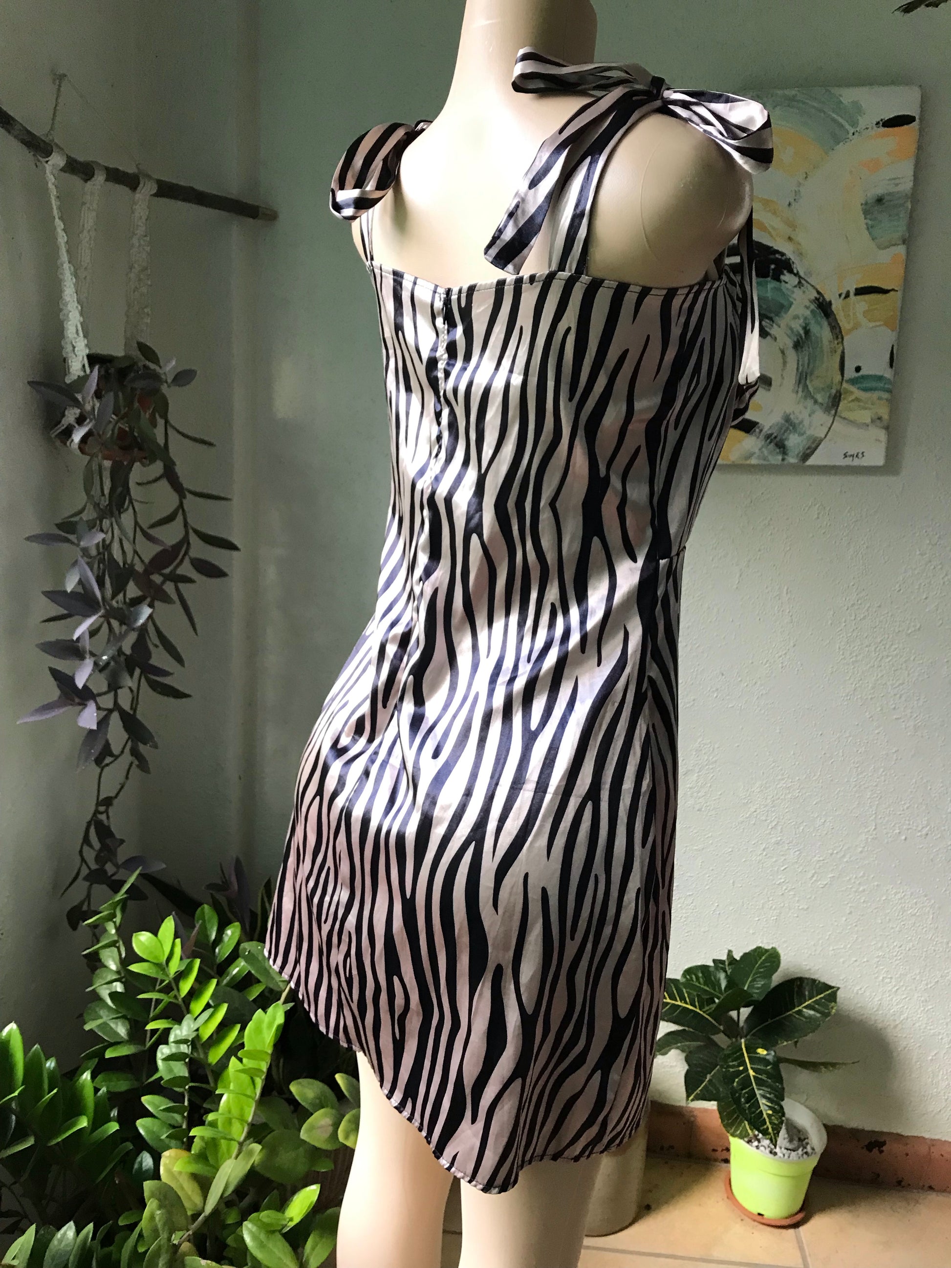 Silky Tiger Stripe Occasion Dress