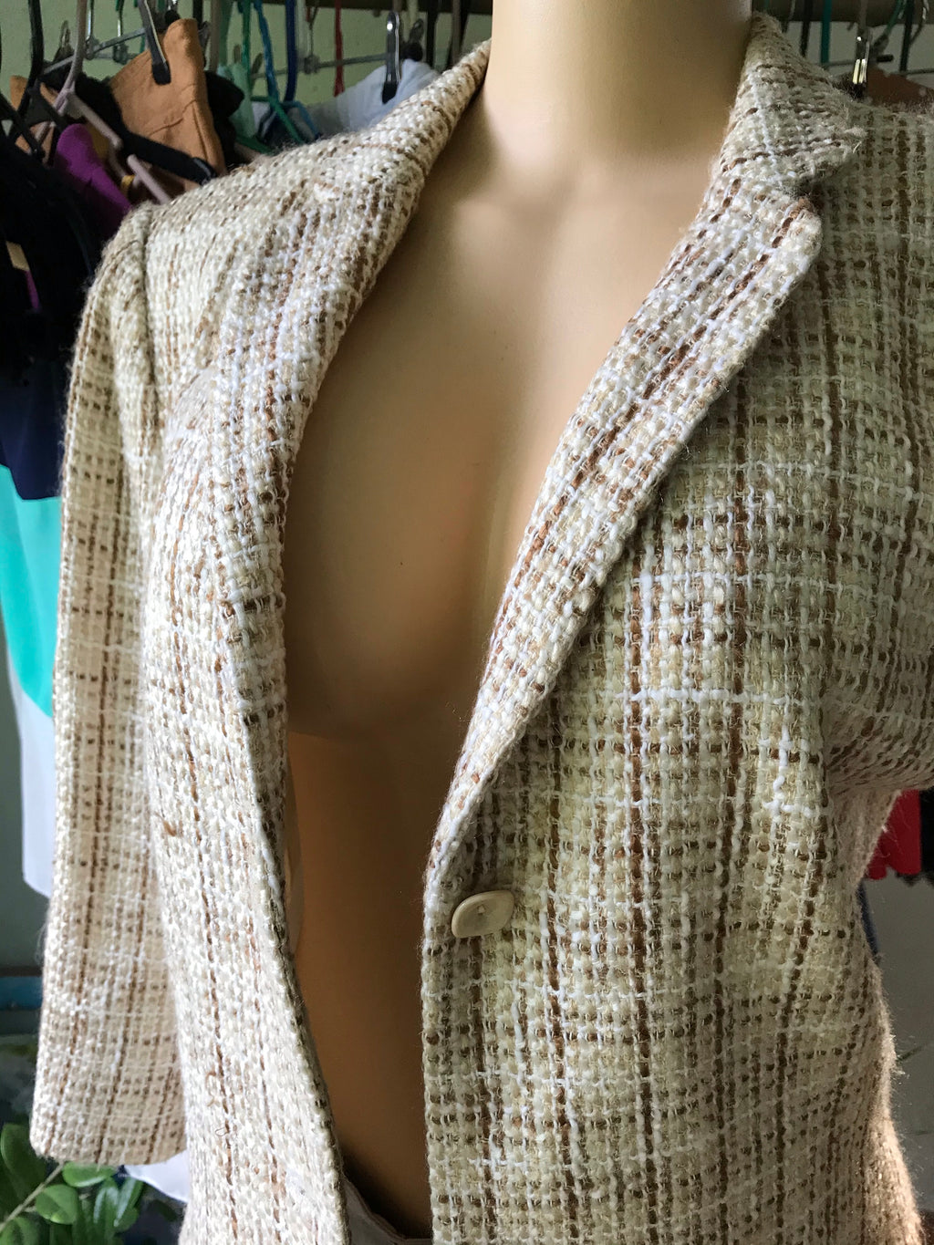 Vintage Wool Woven Blazer