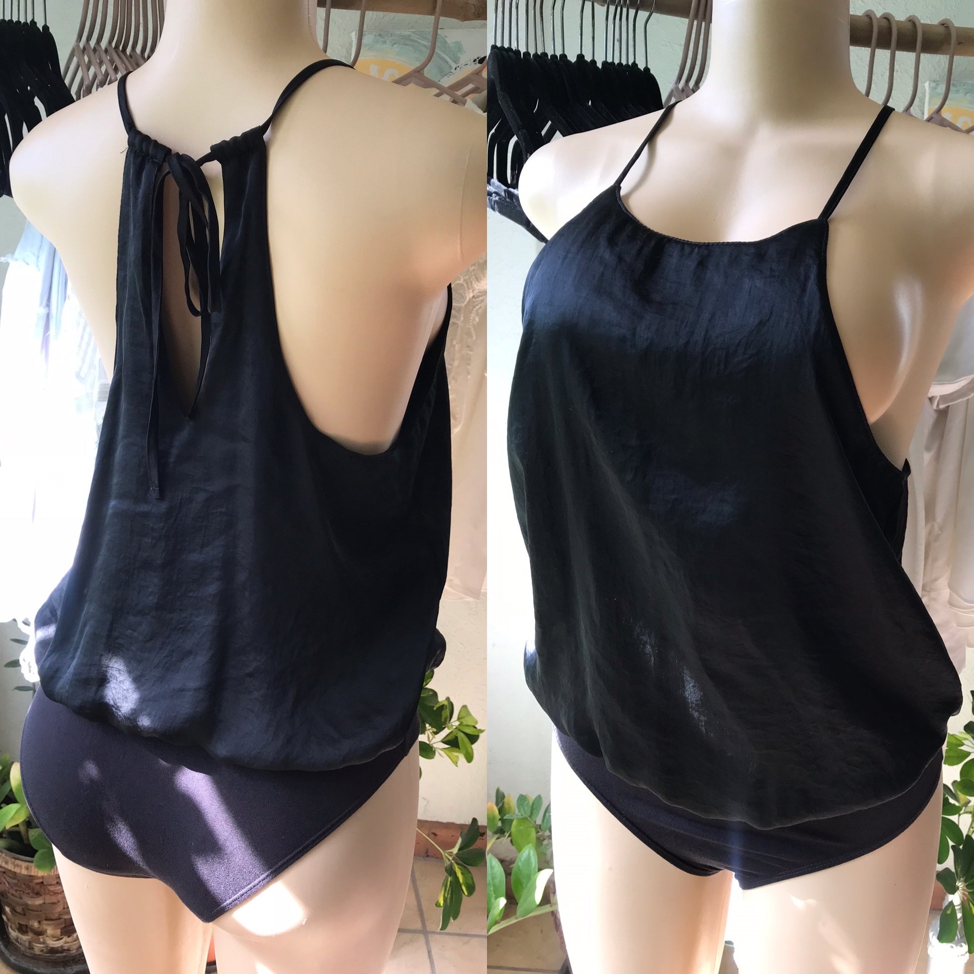 Abercrombie Silky Evening Blouse Black •••